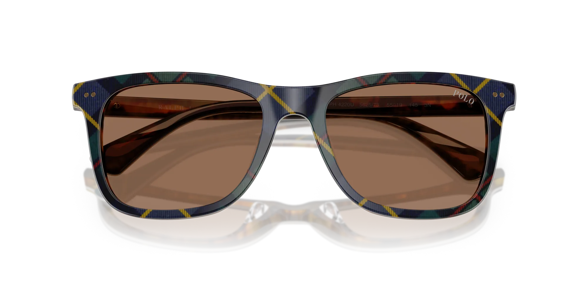 Polo Ralph Lauren PH4220U 562573 Occhiali da sole Acetato Multi-colore Marrone Squadrata Normale - immagine 2
