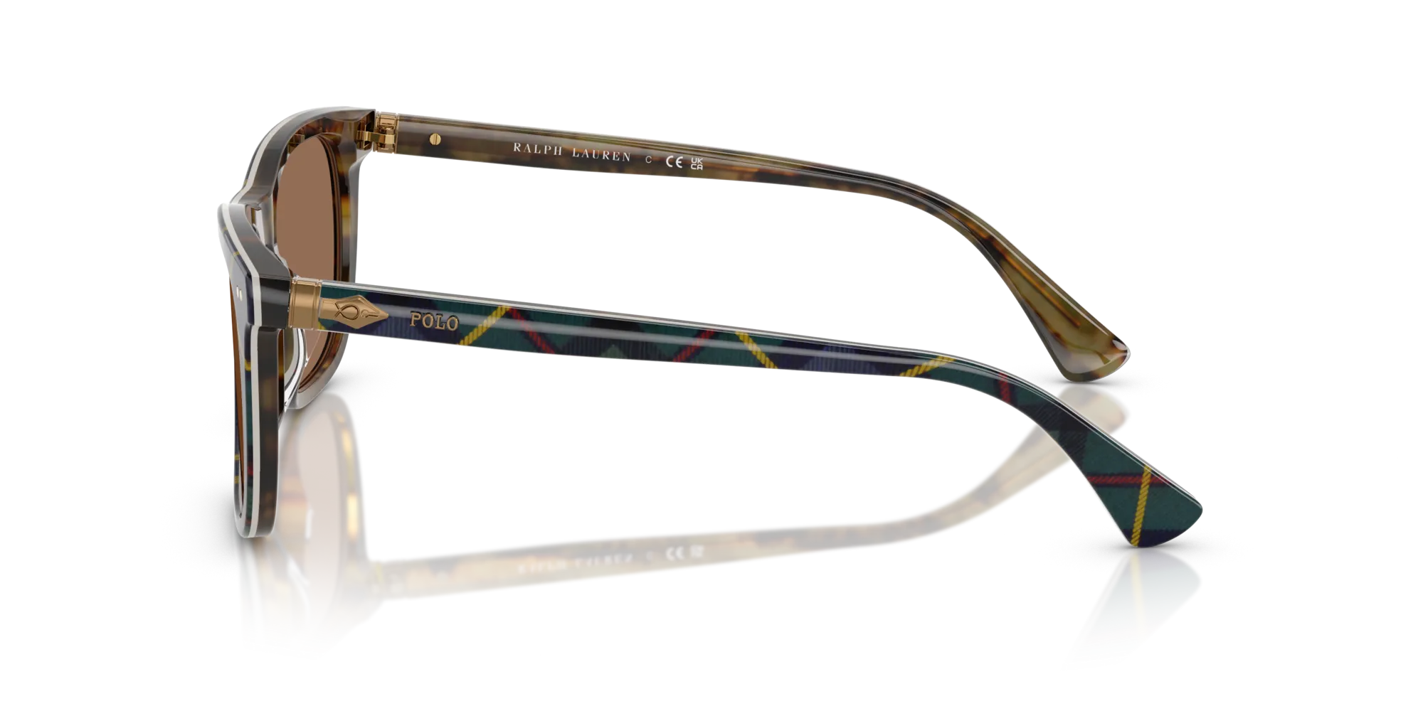 Polo Ralph Lauren PH4220U 562573 Occhiali da sole Acetato Multi-colore Marrone Squadrata Normale - immagine 4