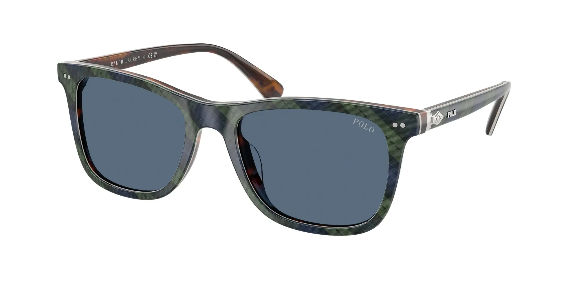 Polo Ralph Lauren PH4220U 562180 Occhiali da sole Acetato Multi-colore Blu Squadrata Normale - immagine 1