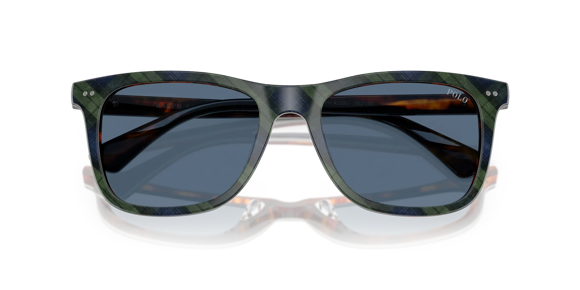 Polo Ralph Lauren PH4220U 562180 Occhiali da sole Acetato Multi-colore Blu Squadrata Normale - immagine 2
