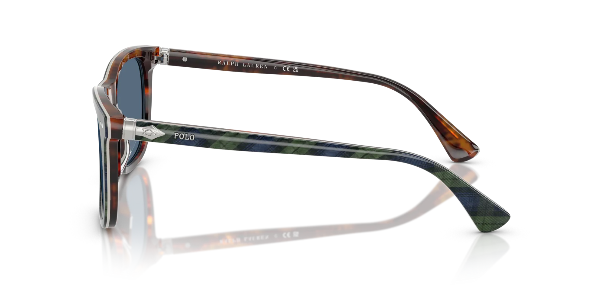 Polo Ralph Lauren PH4220U 562180 Occhiali da sole Acetato Multi-colore Blu Squadrata Normale - immagine 4