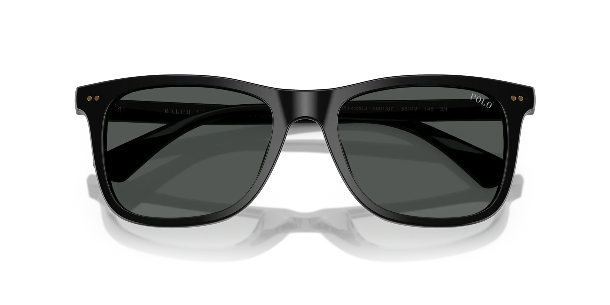 Polo Ralph Lauren PH4220U 500187 Occhiali da sole Acetato Nero Grigio Squadrata Normale - immagine 2