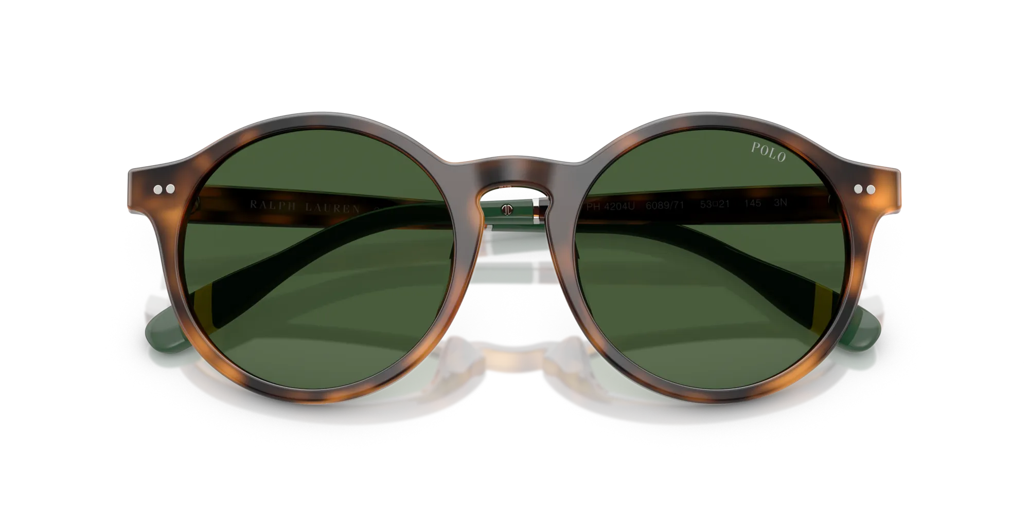 Polo Ralph Lauren PH4204U 608971 Occhiali da sole Acetato Rosso Verde Pantos Normale - immagine 2