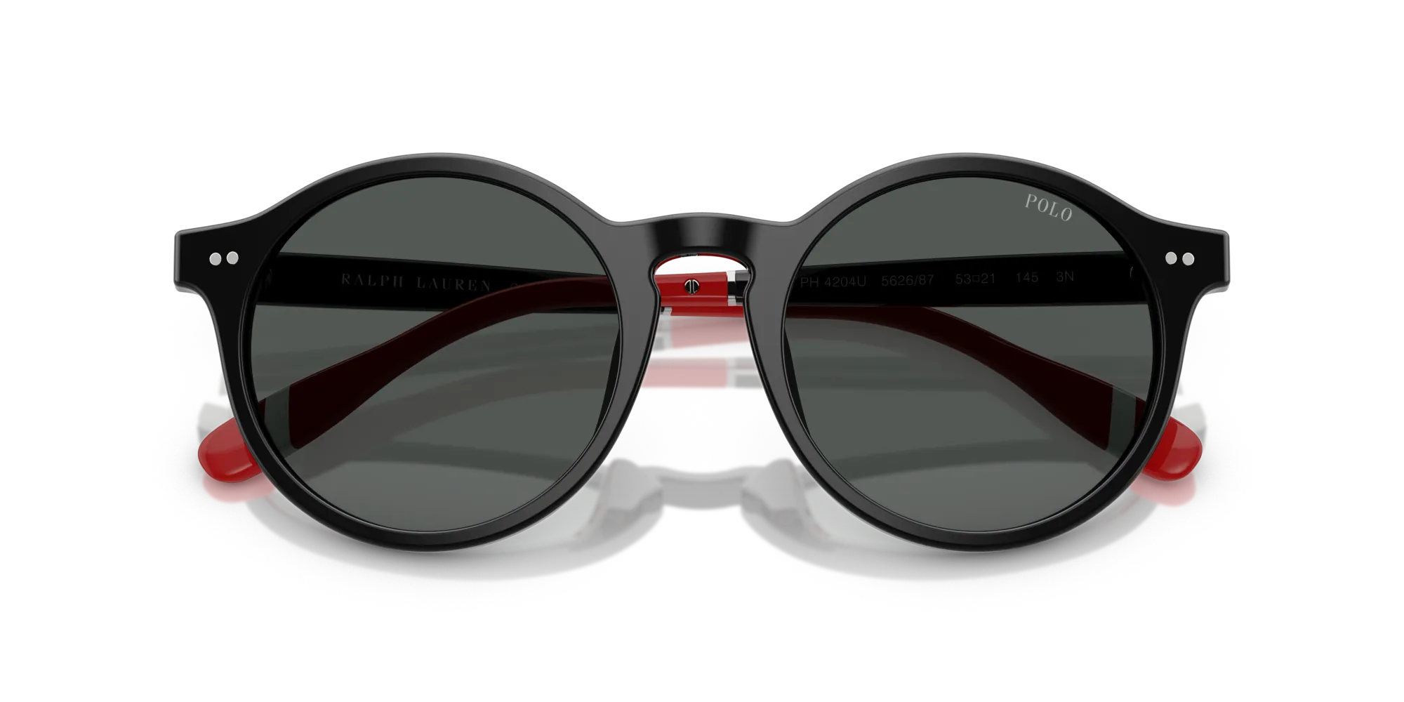 Polo Ralph Lauren PH4204U 562687 Occhiali da sole Acetato Nero Grigio Pantos Normale - immagine 2
