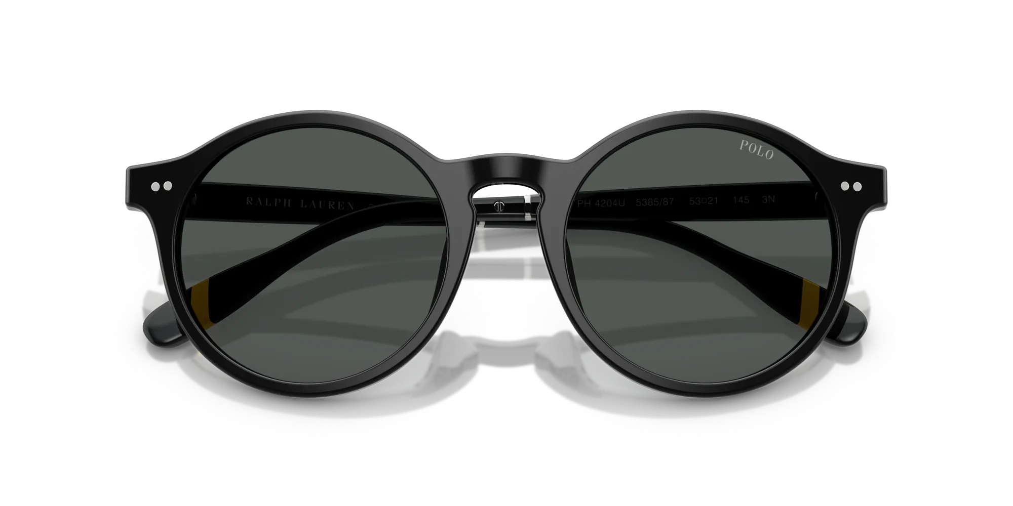 Polo Ralph Lauren PH4204U 538587 Occhiali da sole Acetato Nero Grigio Pantos Normale - immagine 2