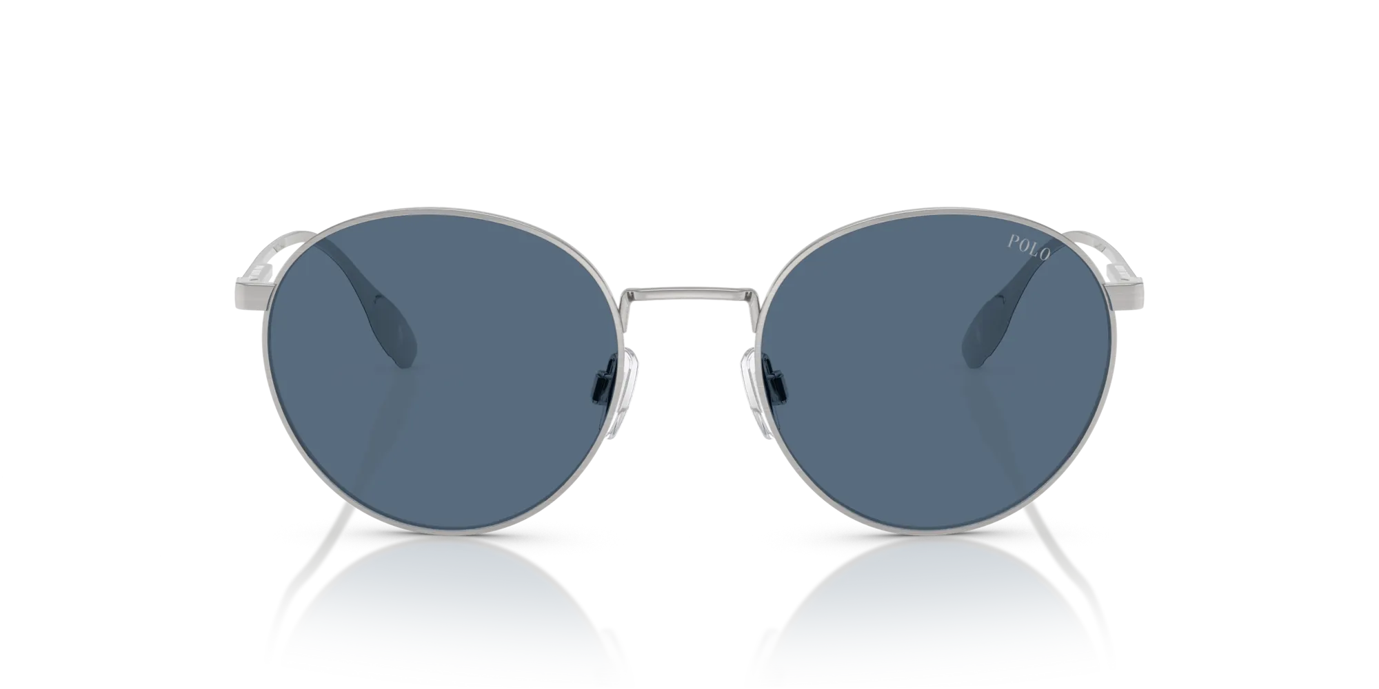 Polo Ralph Lauren PH3158 942380 Occhiali da sole Metallo Argento Blu Rotonda Normale - immagine 3