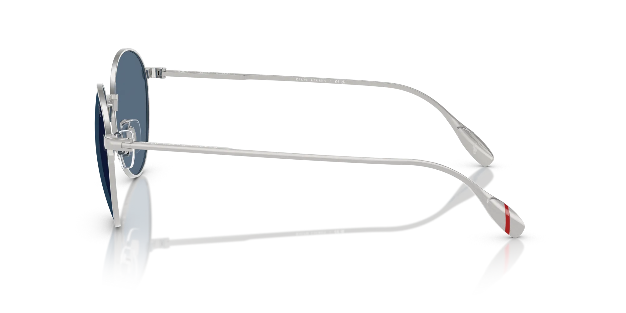 Polo Ralph Lauren PH3158 942380 Occhiali da sole Metallo Argento Blu Rotonda Normale - immagine 4