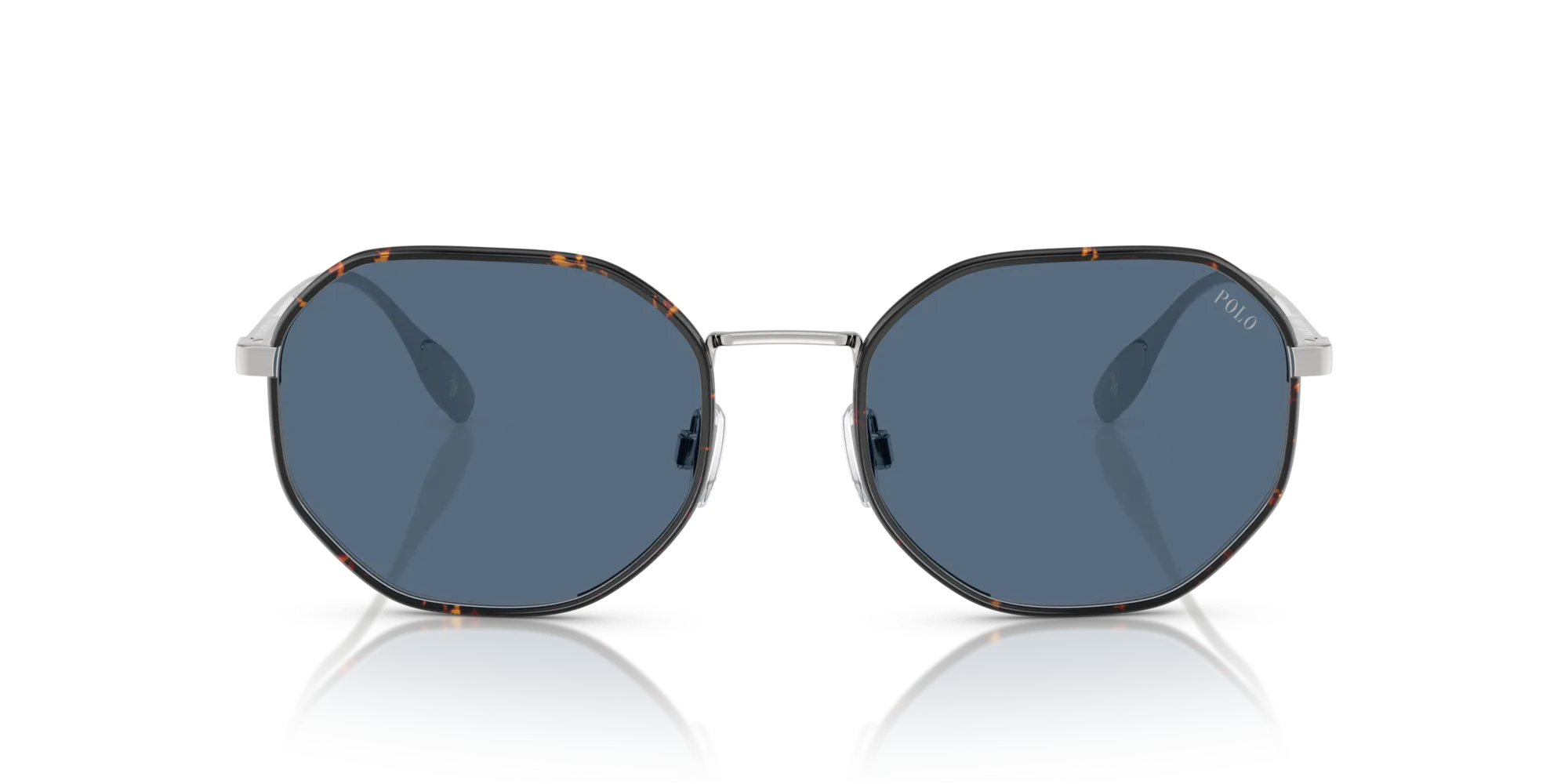 Polo Ralph Lauren PH3157 942380 Occhiali da sole Metallo Argento Blu Pillow Normale - immagine 3