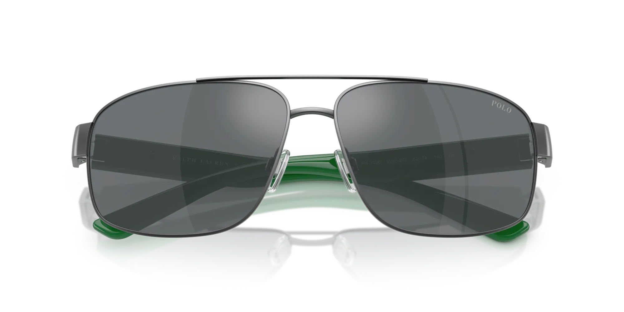 Polo Ralph Lauren PH3156 92156G Occhiali da sole Metallo Grigio Pilot Normale - immagine 2