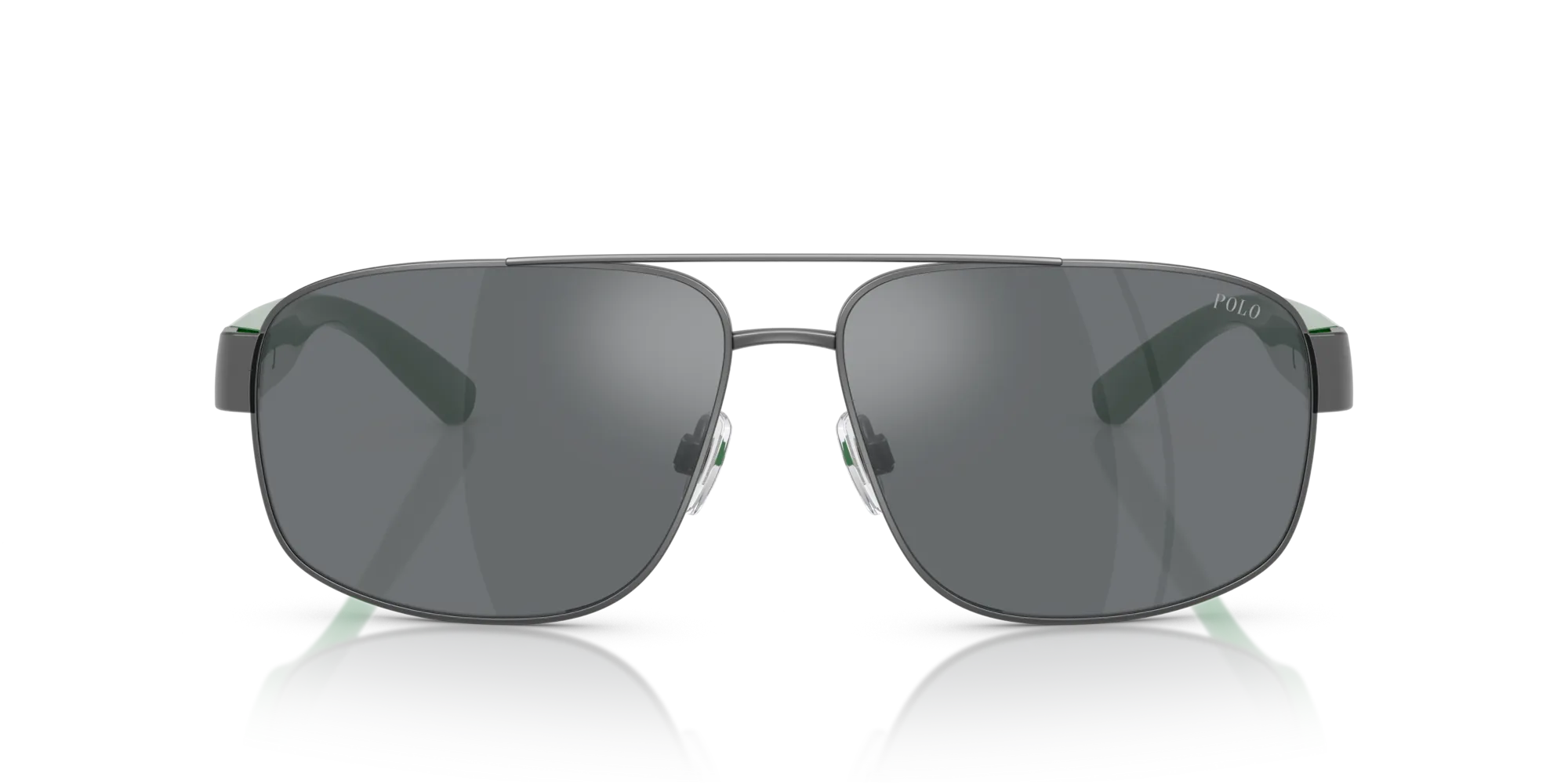Polo Ralph Lauren PH3156 92156G Occhiali da sole Metallo Grigio Pilot Normale - immagine 3