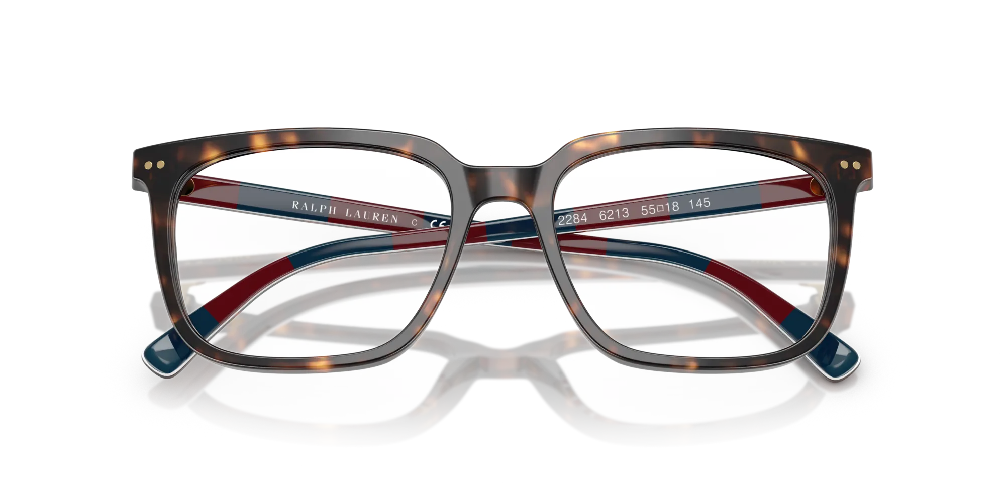 Polo Ralph Lauren PH2284 6213 Montature da vista Acetato Tartaruga Squadrata Normale - immagine 2