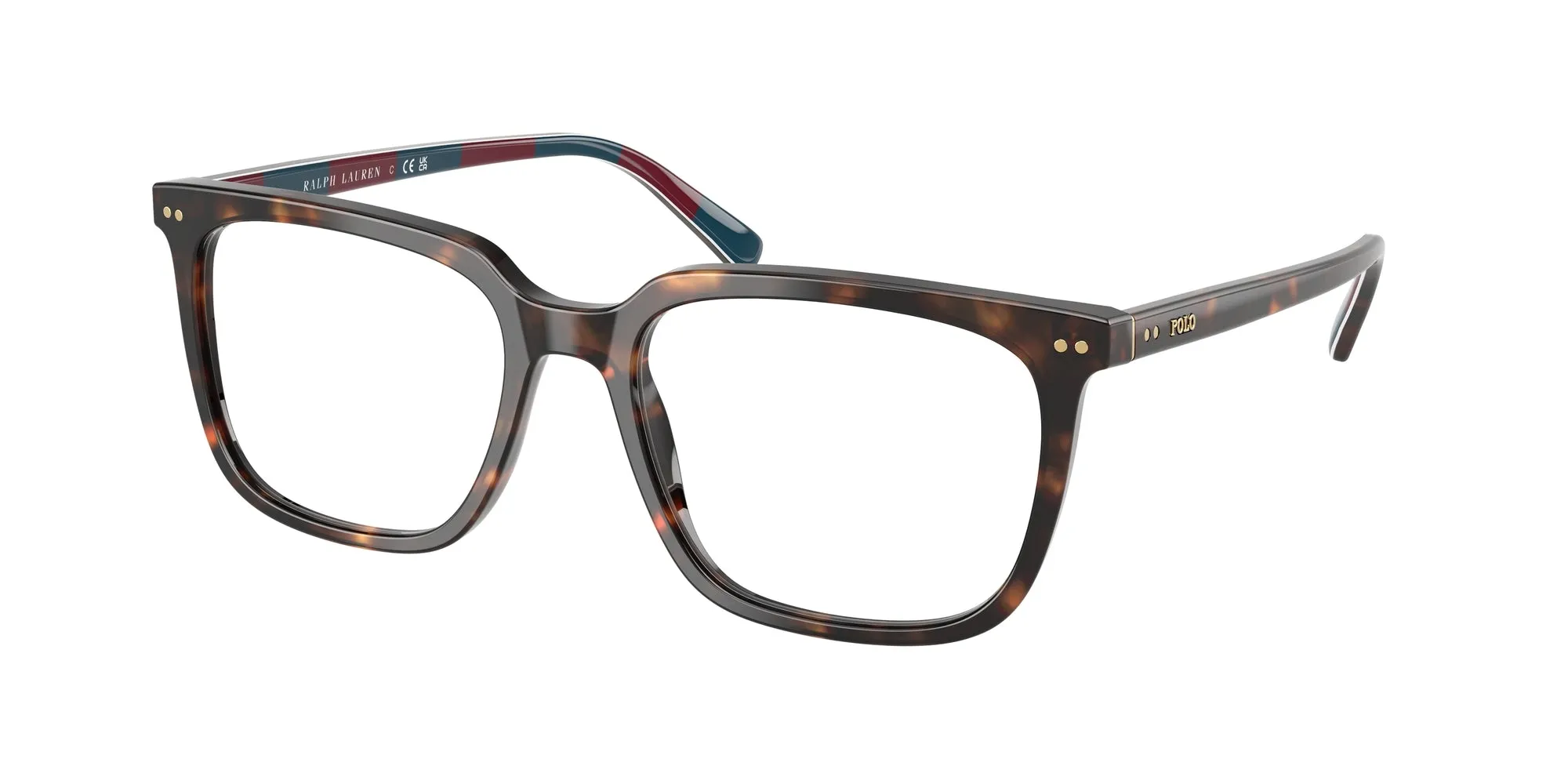 Polo Ralph Lauren PH2284 6213 Montature da vista Acetato Tartaruga Trasparente Squadrata Normale - immagine 1