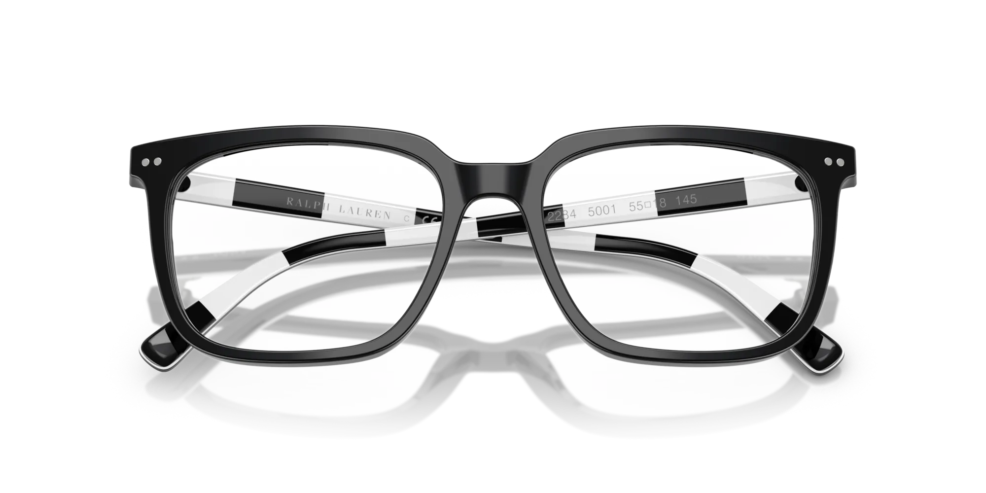 Polo Ralph Lauren PH2284 5001 Montature da vista Acetato Nero Squadrata Normale - immagine 2