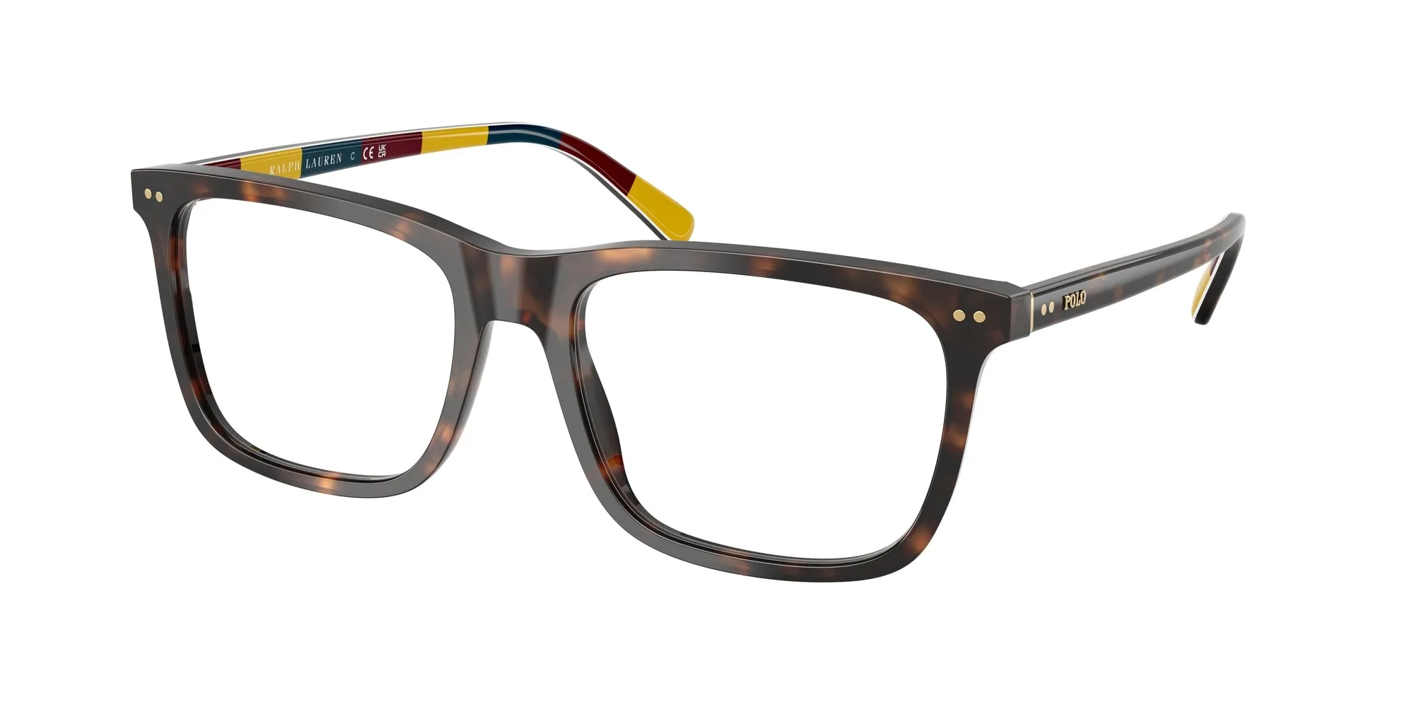 Polo Ralph Lauren PH2282 6212 Montature da vista Acetato Tartaruga Squadrata Normale - immagine 1
