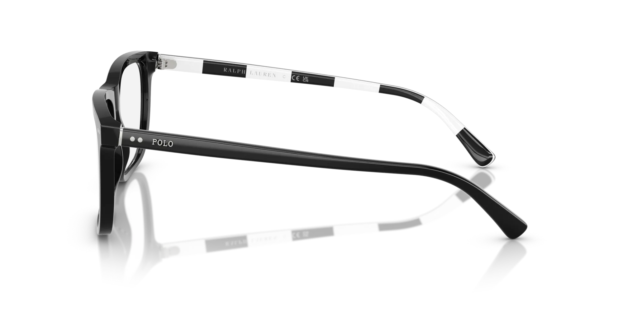 Polo Ralph Lauren PH2282 5001 Montature da vista Acetato Nero Squadrata Normale - immagine 4