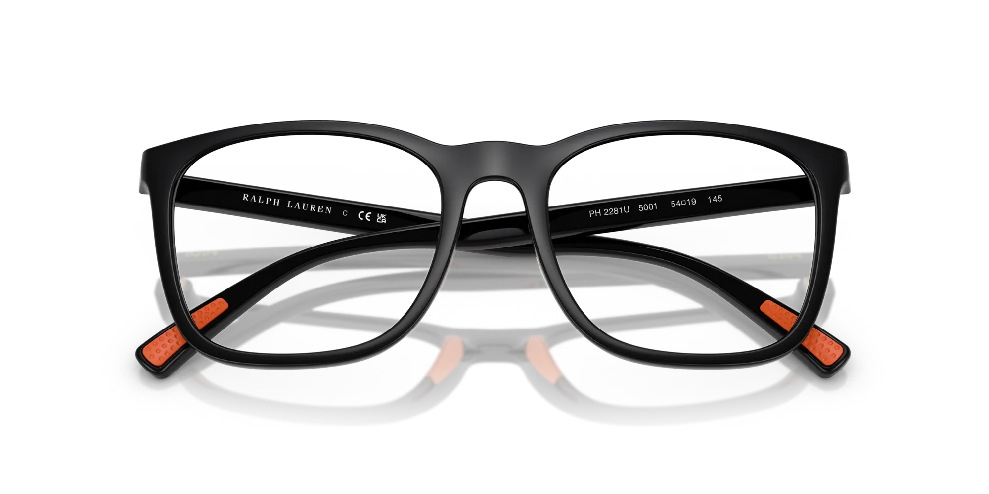 Polo Ralph Lauren PH2281U 5001 Montature da vista Iniettato Nero Squadrata Normale - immagine 2