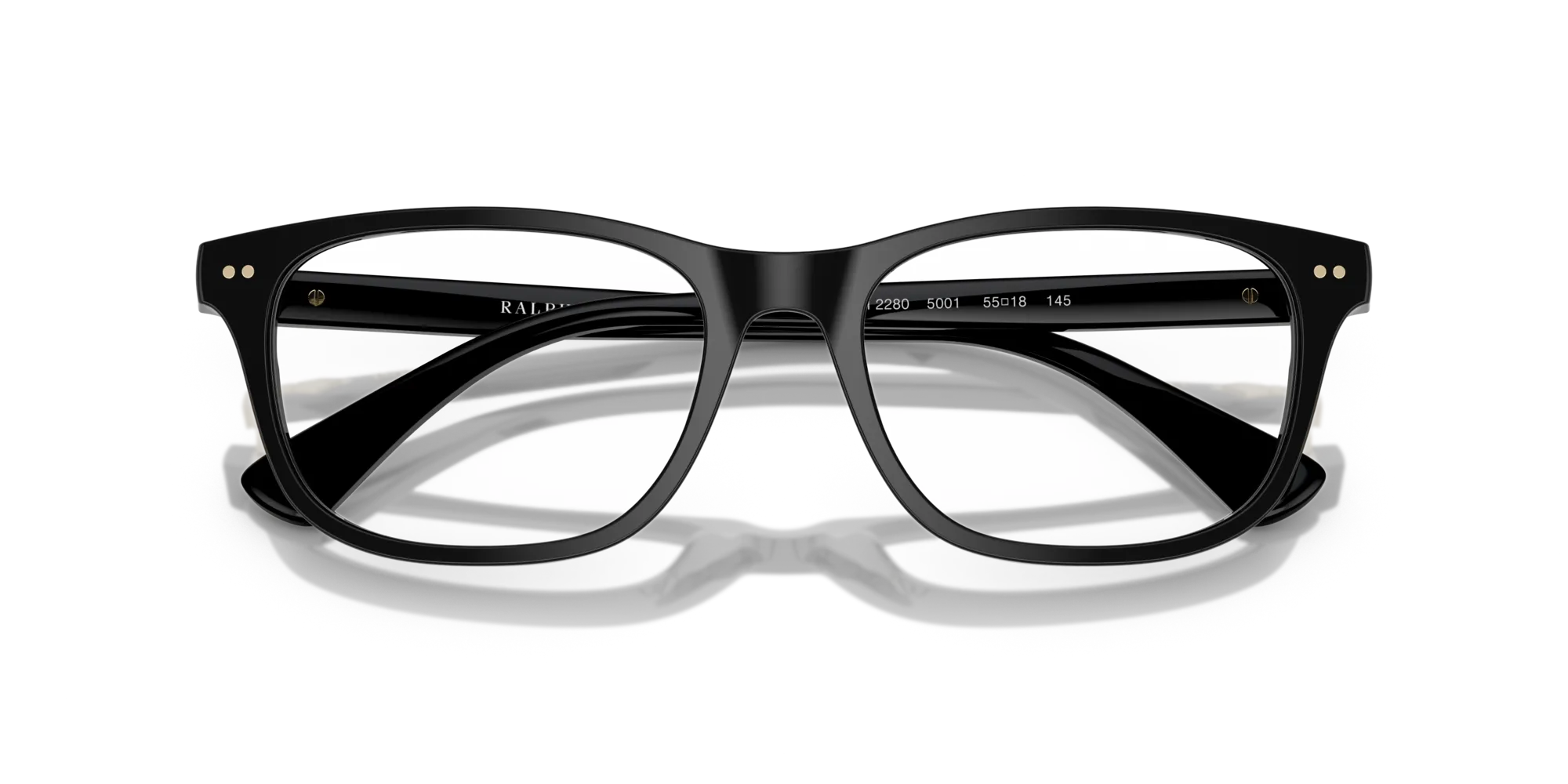 Polo Ralph Lauren PH2280 5001 Montature da vista Acetato Nero Squadrata Normale - immagine 2