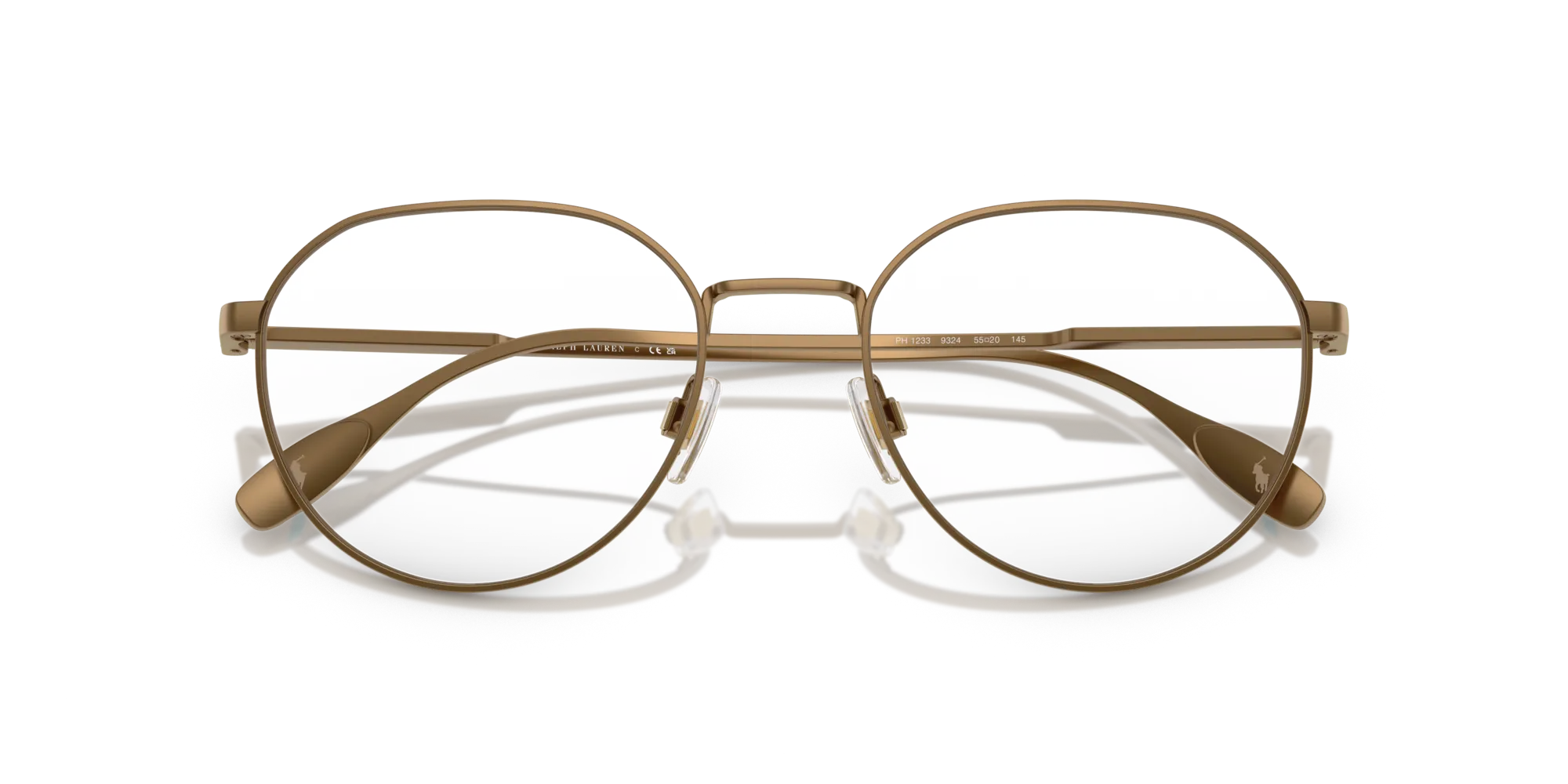 Polo Ralph Lauren PH1233 9324 Montature da vista Metallo Marrone Rotonda Normale - immagine 2