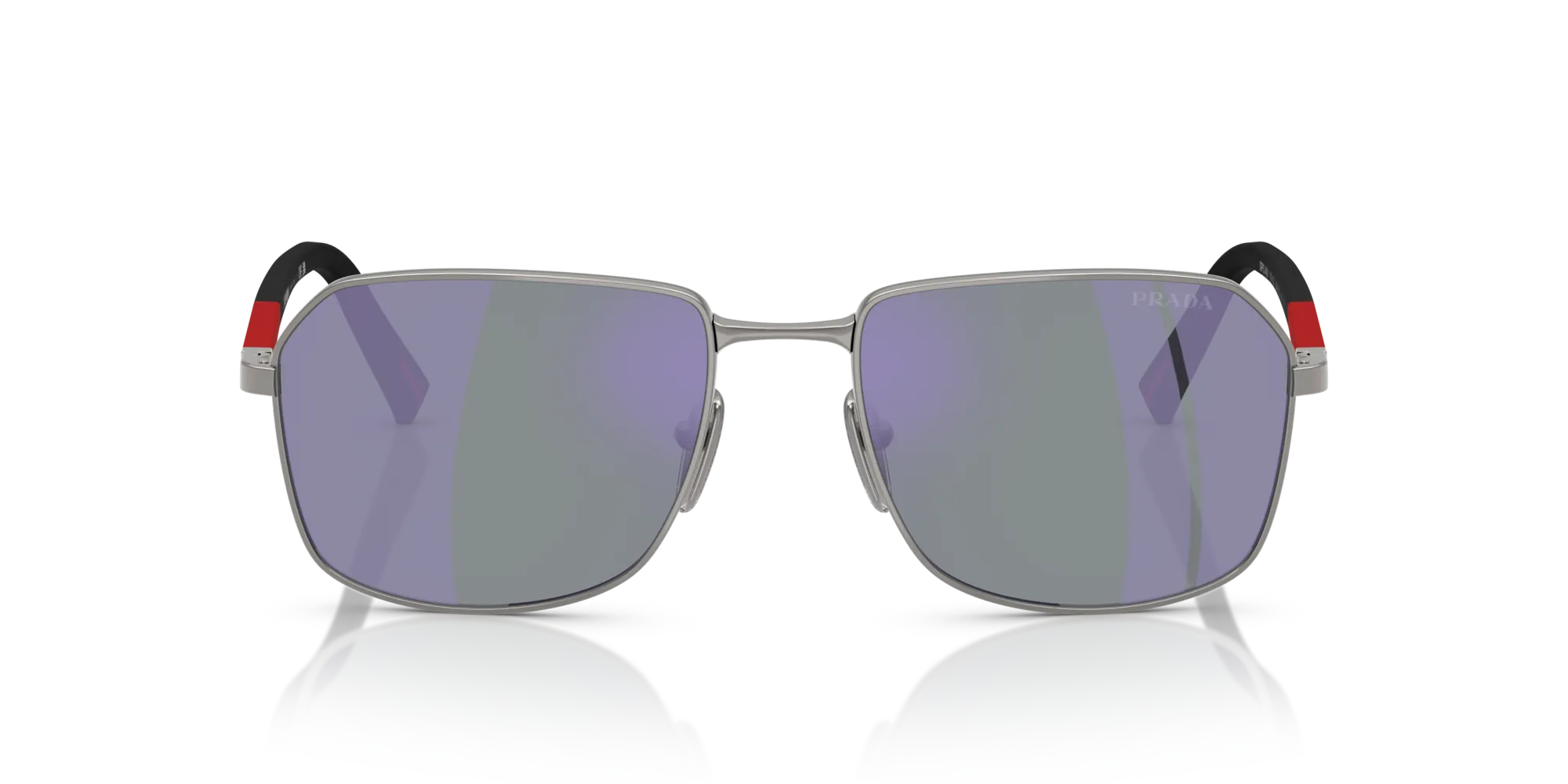 Prada Linea Rossa PS A51S 5AV10J Occhiali da sole Metallo Grigio Blu Squadrata Normale - immagine 3