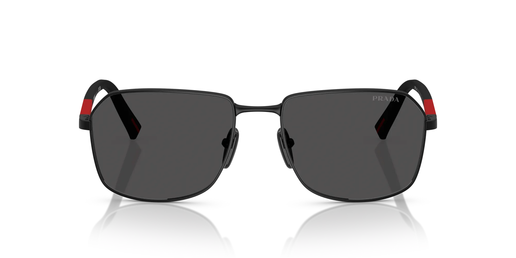 Prada Linea Rossa PS A51S 1BO06F Occhiali da sole Metallo Nero Grigio Squadrata Normale - immagine 3