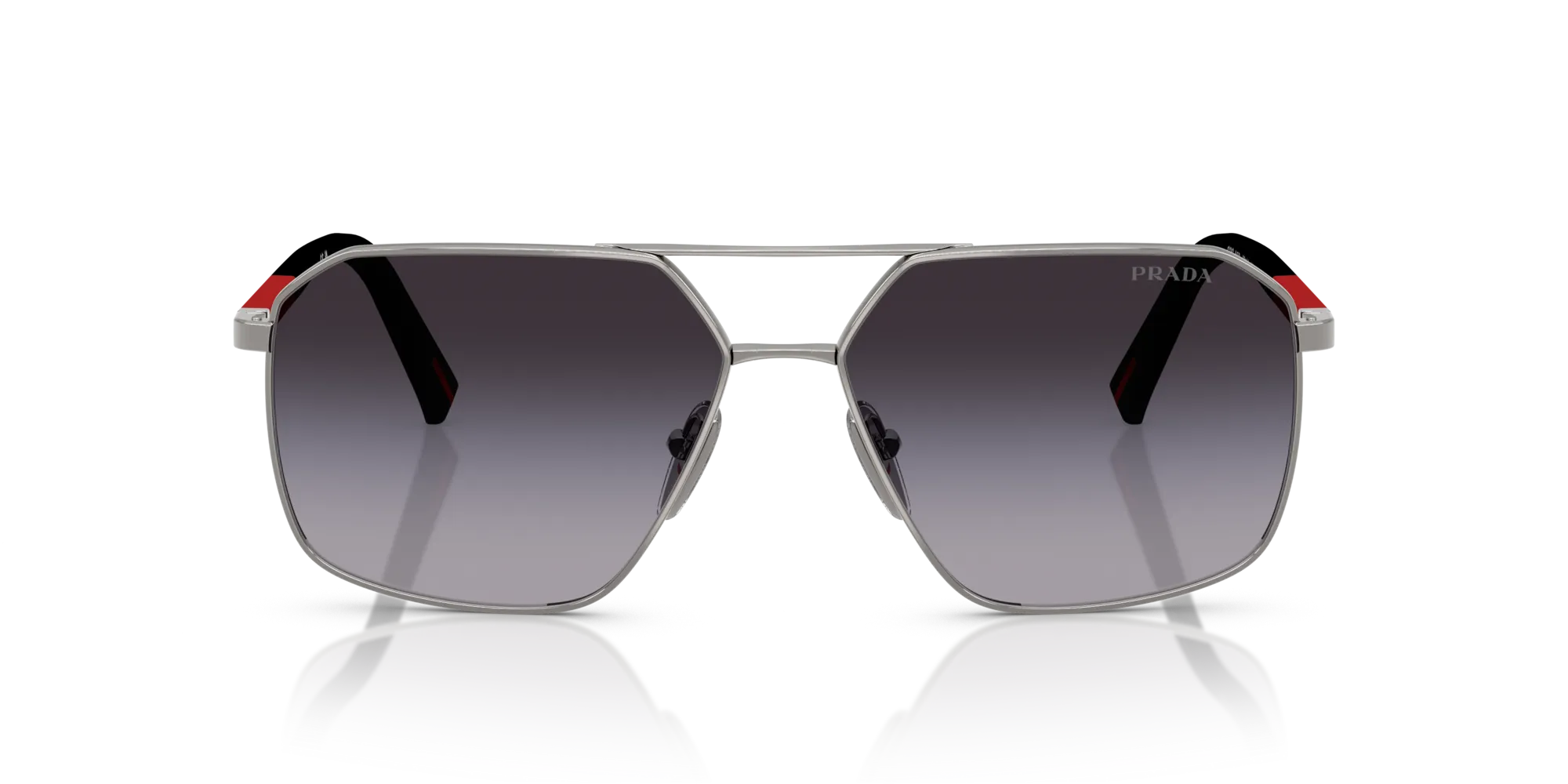 Prada Linea Rossa PS A50S 5AV09U Occhiali da sole Metallo Grigio Grigio Geometrica Normale Sfumato - immagine 3