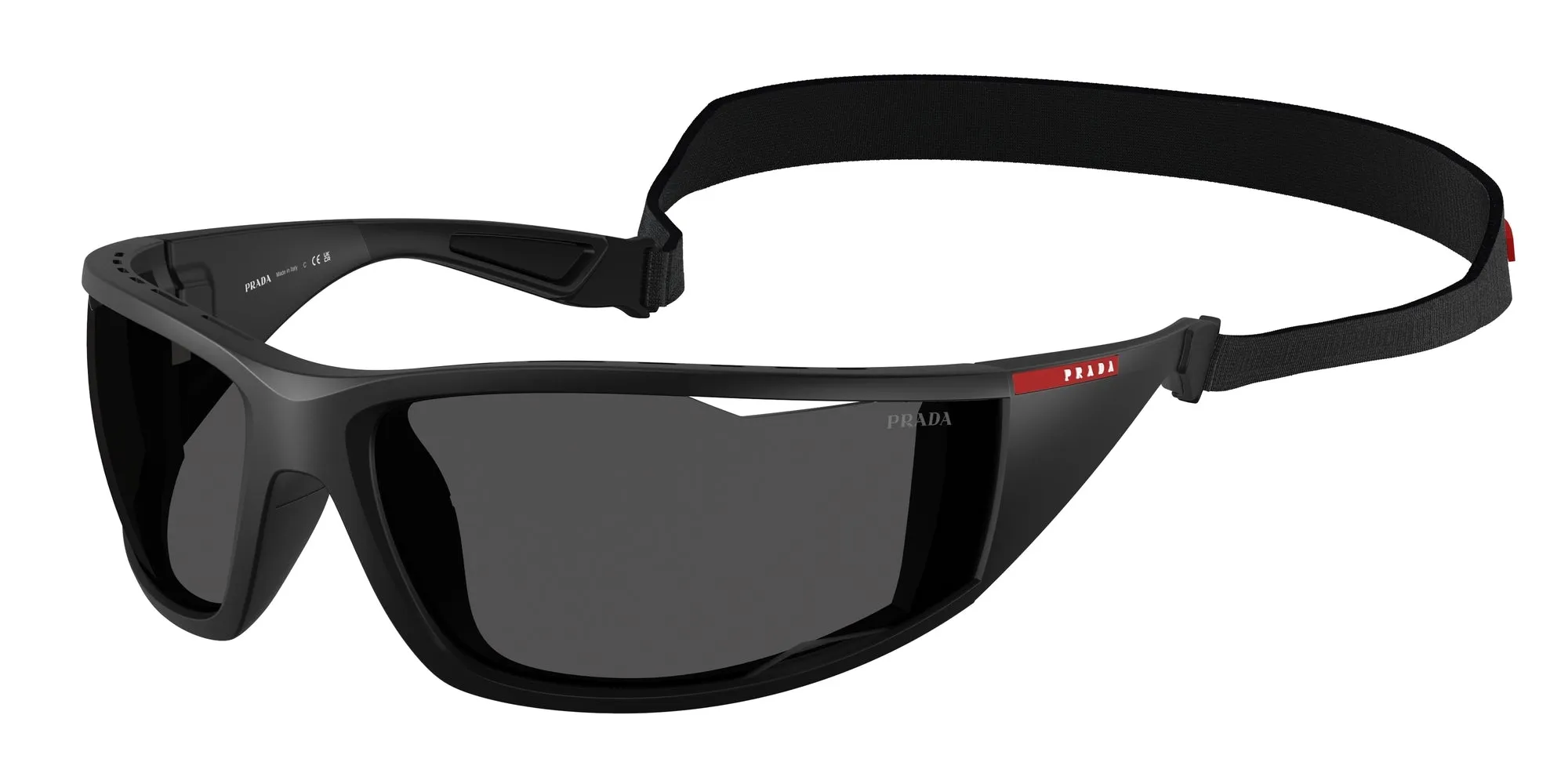 Prada Linea Rossa PS A04S 1BO5S0 Occhiali da sole Iniettato Nero Grigio Squadrata Normale - immagine 1