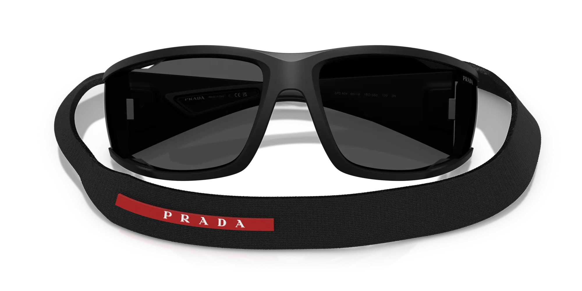 Prada Linea Rossa PS A04S 1BO5S0 Occhiali da sole Iniettato Nero Grigio Squadrata Normale - immagine 2