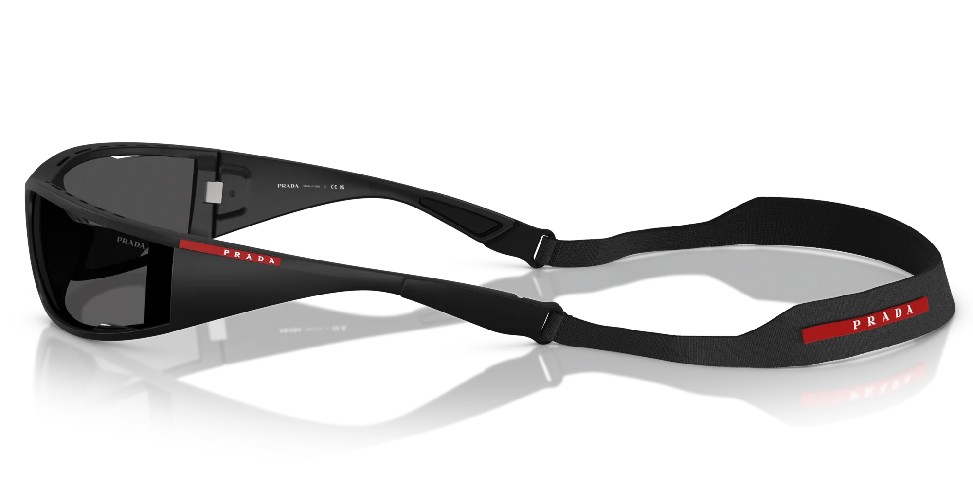 Prada Linea Rossa PS A04S 1BO5S0 Occhiali da sole Iniettato Nero Grigio Squadrata Normale - immagine 4