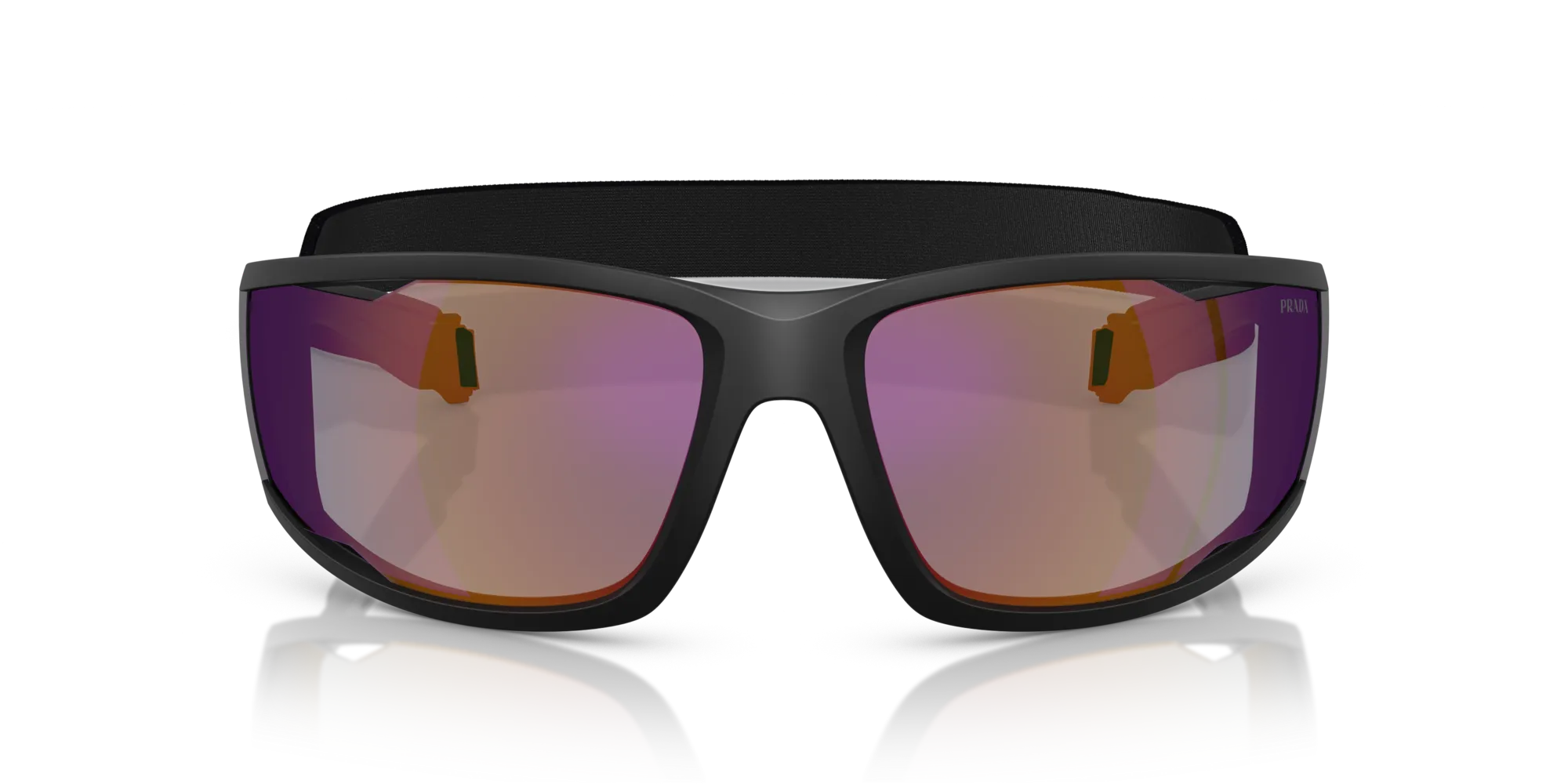 Prada Linea Rossa PS A04S 1BO10J Occhiali da sole Iniettato Nero Blu Squadrata Normale - immagine 3