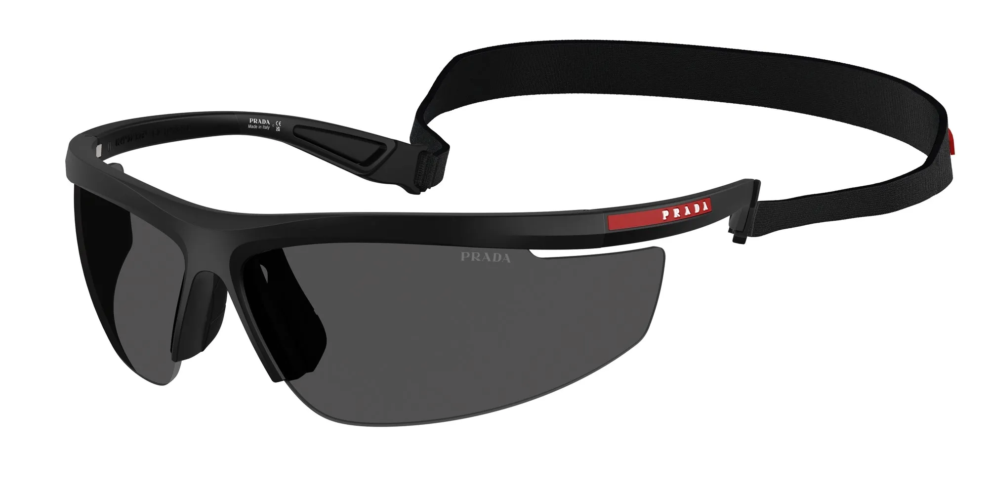 Prada Linea Rossa PS A02S 1BO5S0 Occhiali da sole Iniettato Nero Pillow Normale - immagine 1