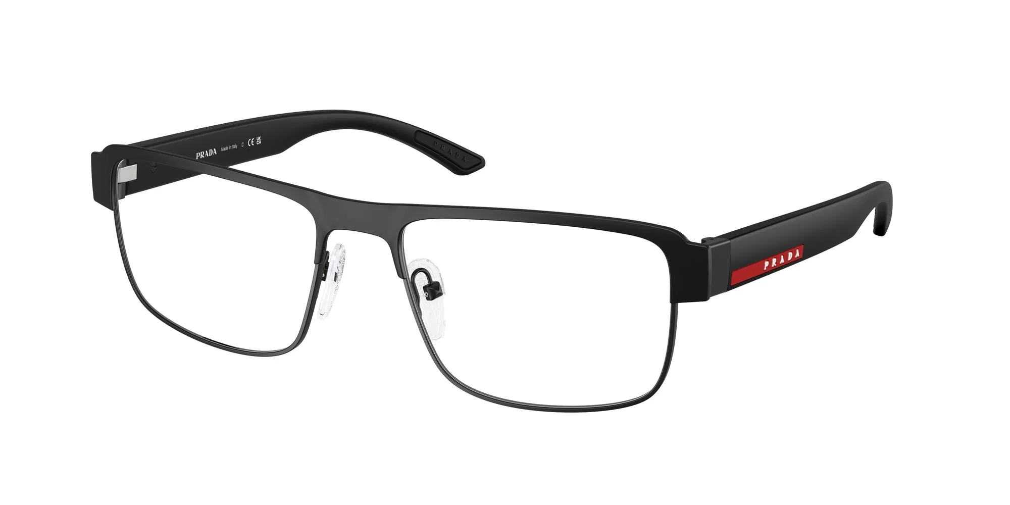 Prada Linea Rossa PS 51RV 07F1O1 Montature da vista Metallo Nero Squadrata Normale - immagine 1