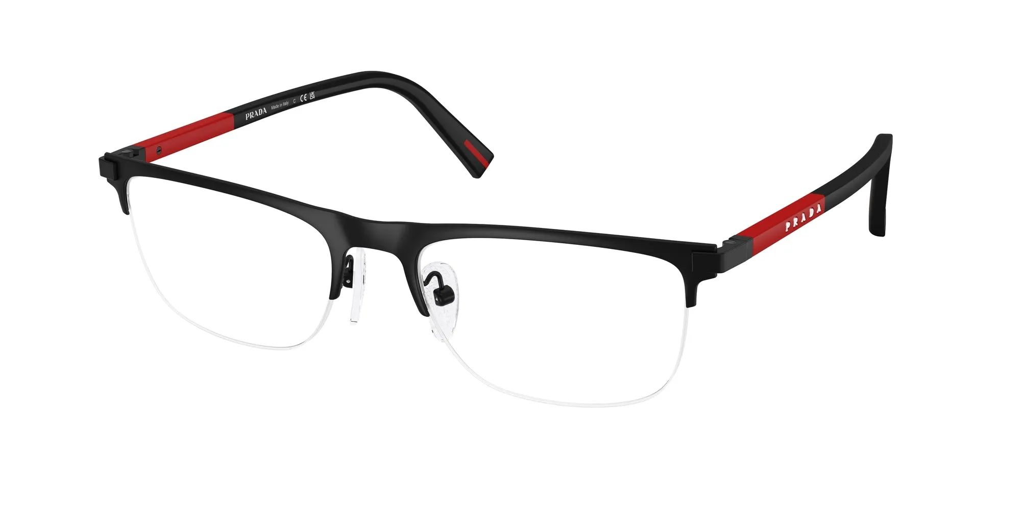 Prada Linea Rossa PS 50RV 1BO1O1 Montature da vista Metallo Nero Pillow Normale - immagine 1
