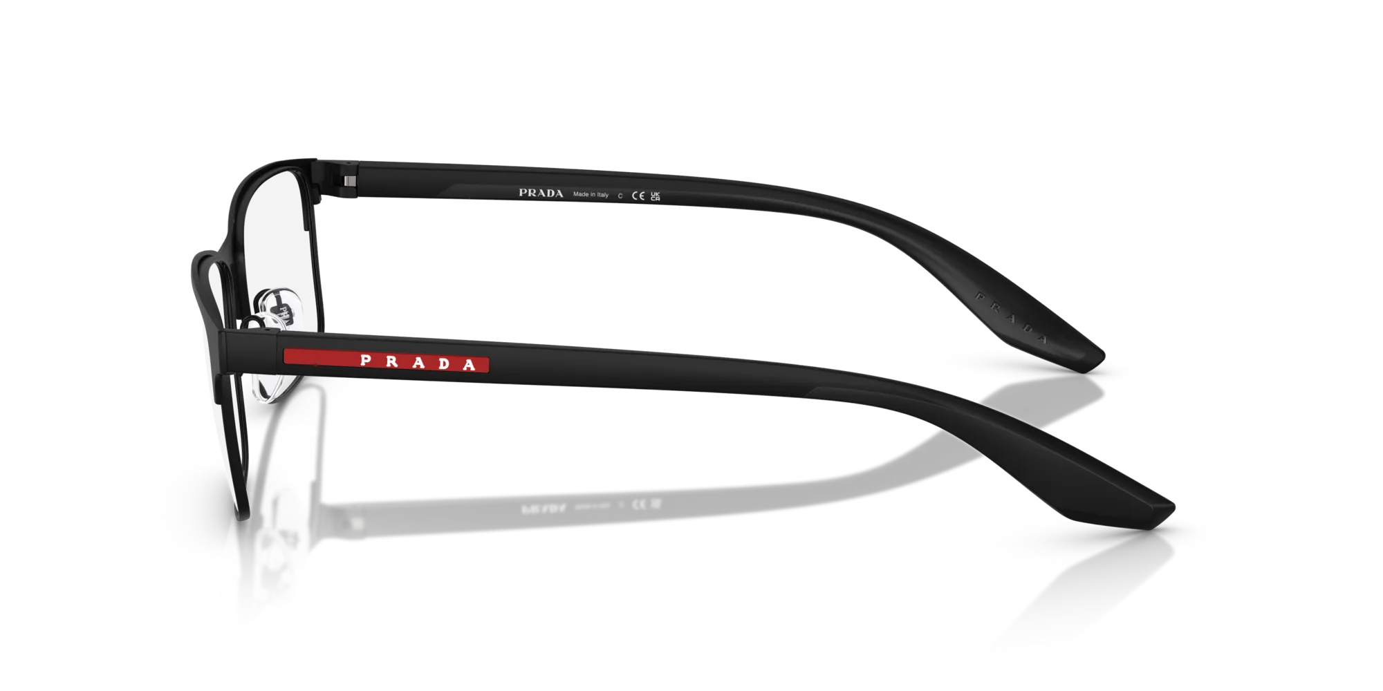 Prada Linea Rossa PS 50PV 1BO1O1 Montature da vista Acciaio Nero Squadrata Normale - immagine 4