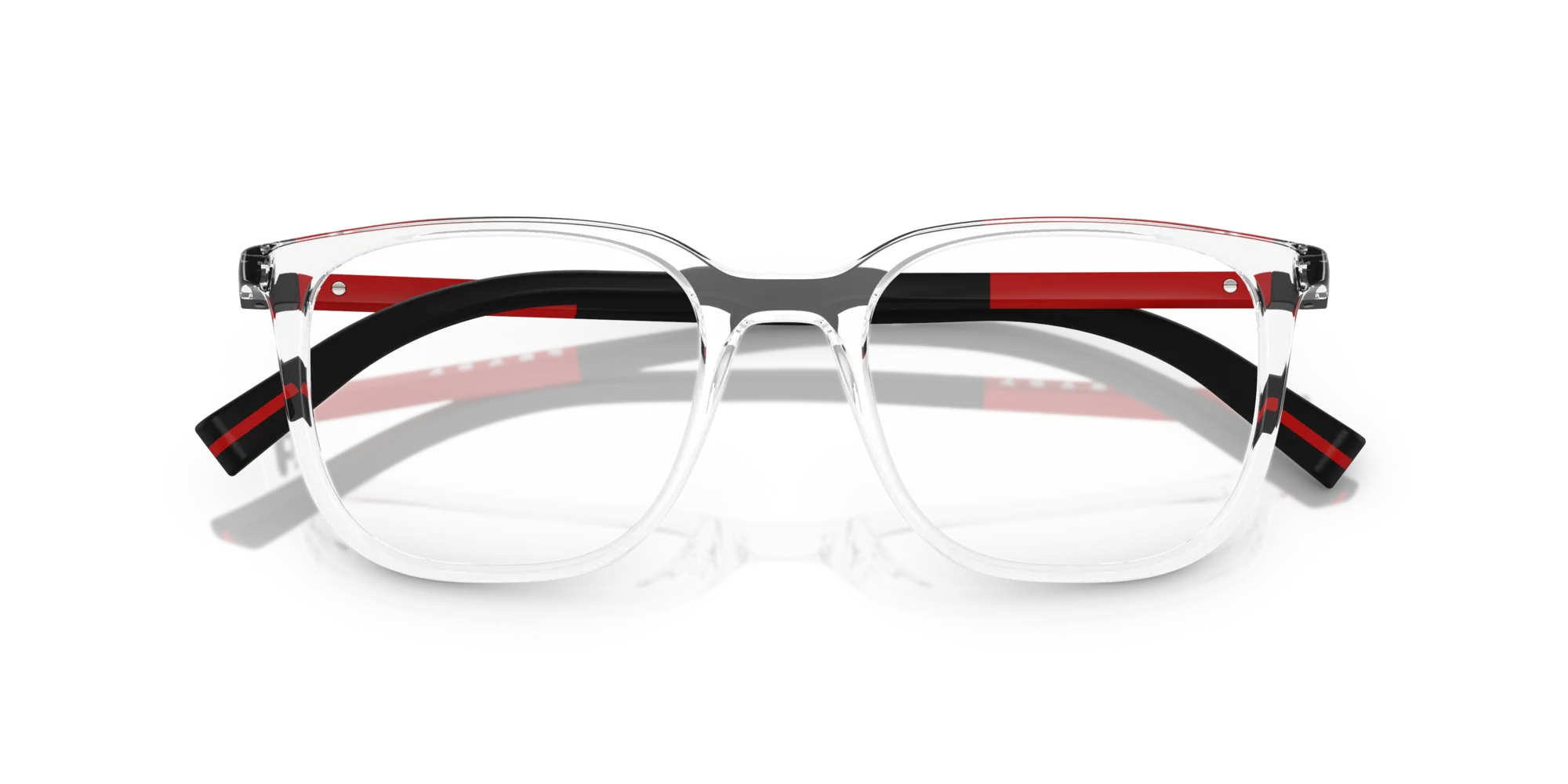 Prada Linea Rossa PS 04RV 2AZ1O1 Montature da vista Iniettato Trasparente Trasparente Pillow Normale - immagine 2