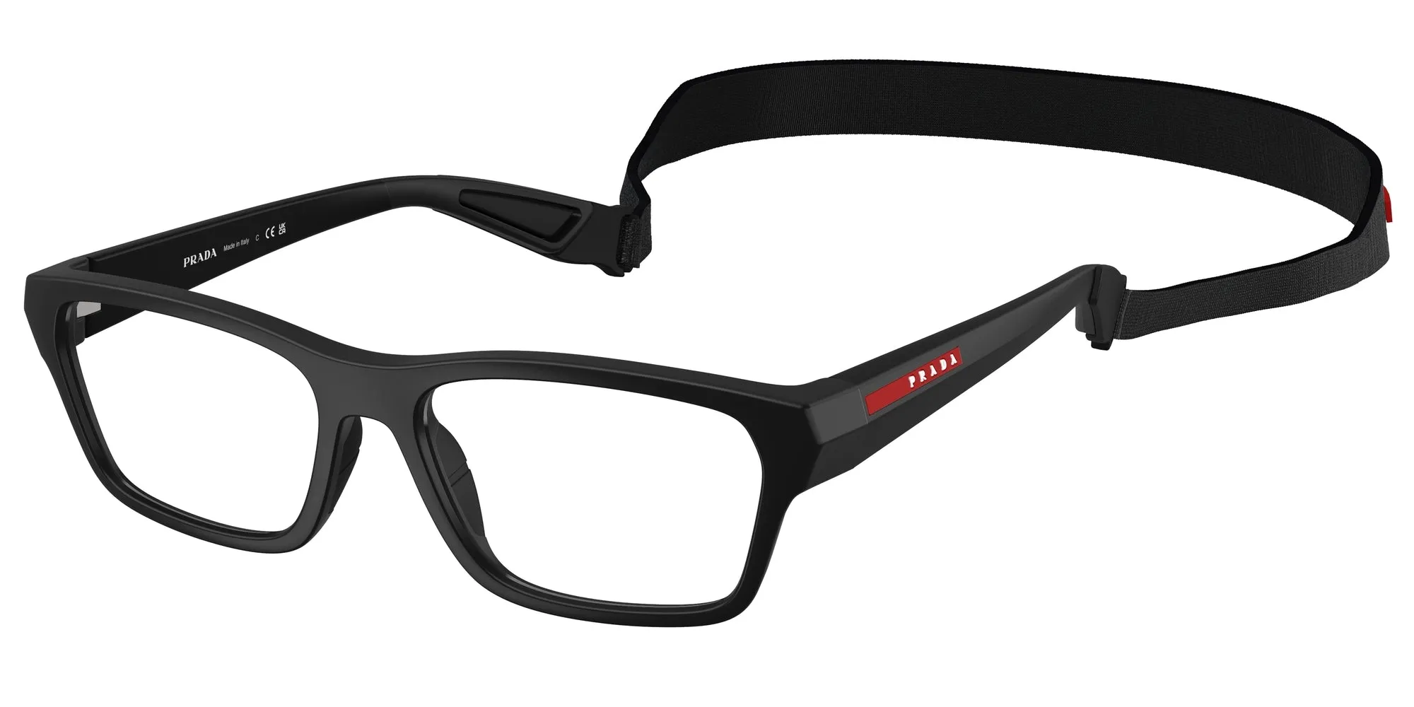 Prada Linea Rossa PS 03RV 1BO1O1 Montature da vista Iniettato Nero Pillow Normale - immagine 1