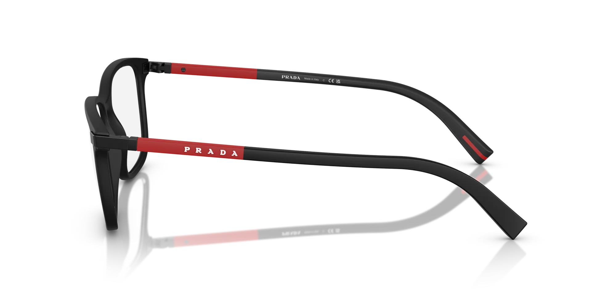 Prada Linea Rossa PS 02RV DG01O1 Montature da vista Iniettato Nero Pillow Normale - immagine 4