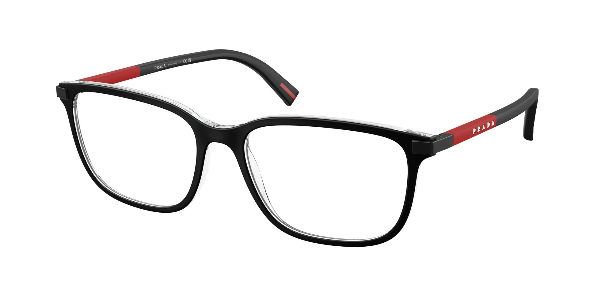 Prada Linea Rossa PS 02RV 03I1O1 Montature da vista Iniettato Nero Pillow Normale - immagine 1