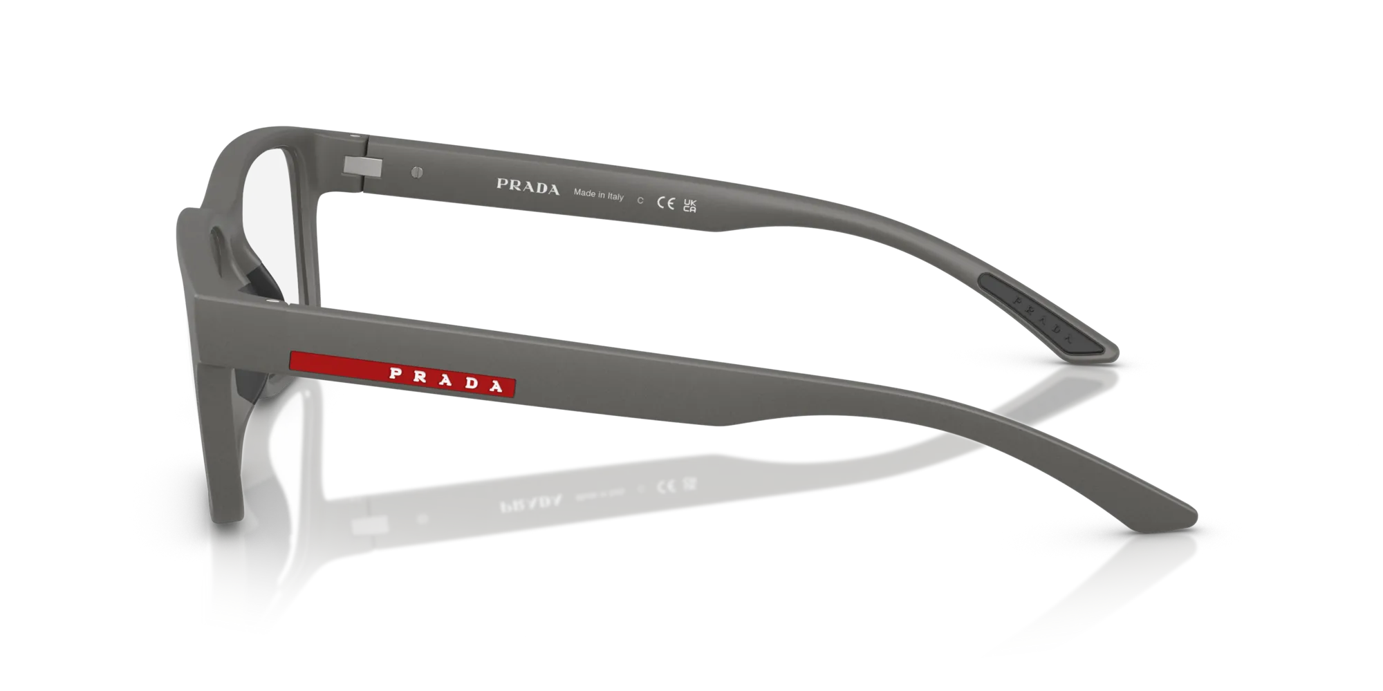 Prada Linea Rossa PS 01RV 16X1O1 Montature da vista Iniettato Grigio Squadrata Normale - immagine 4