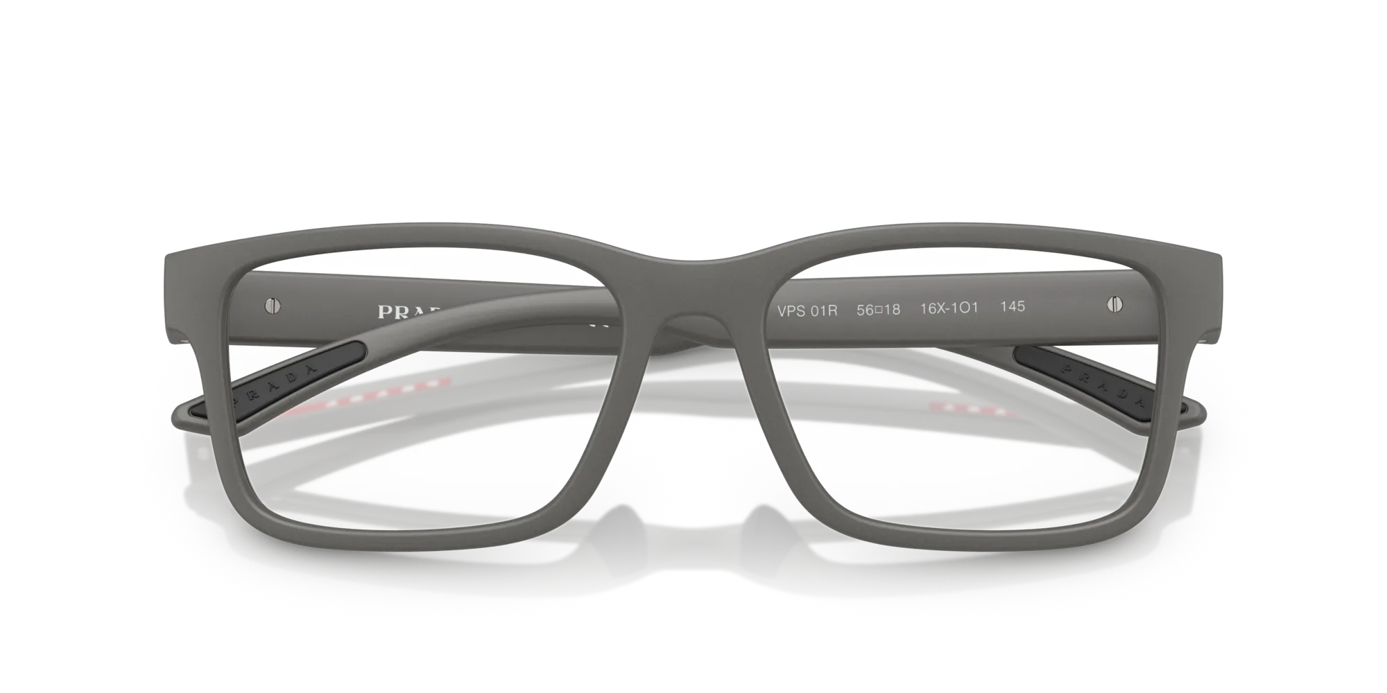 Prada Linea Rossa PS 01RV 16X1O1 Montature da vista Iniettato Grigio Squadrata Normale - immagine 2