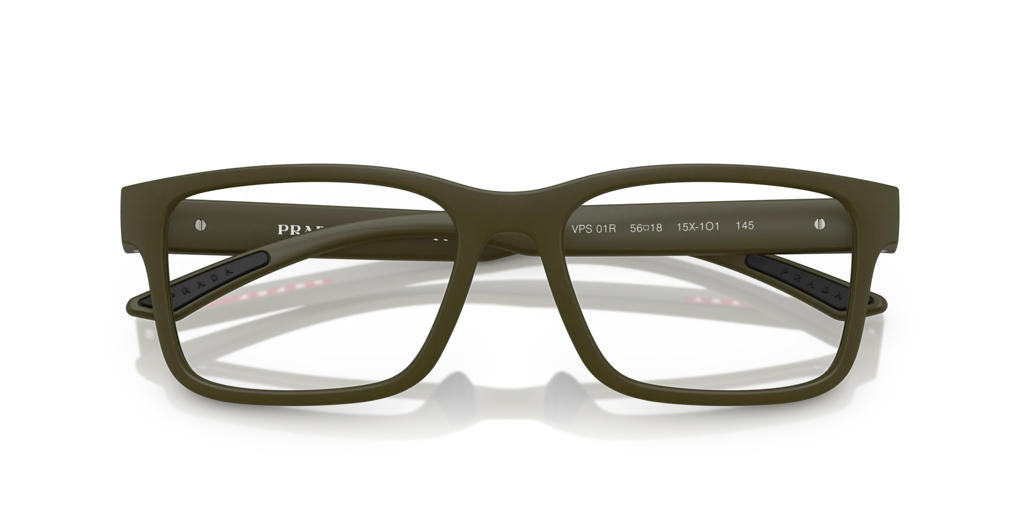Prada Linea Rossa PS 01RV 15X1O1 Montature da vista Iniettato Verde Squadrata Normale - immagine 2