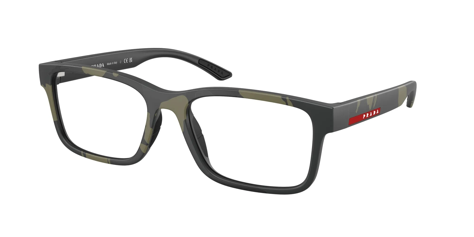 Prada Linea Rossa PS 01RV 14X1O1 Montature da vista Iniettato Verde Squadrata Normale - immagine 1