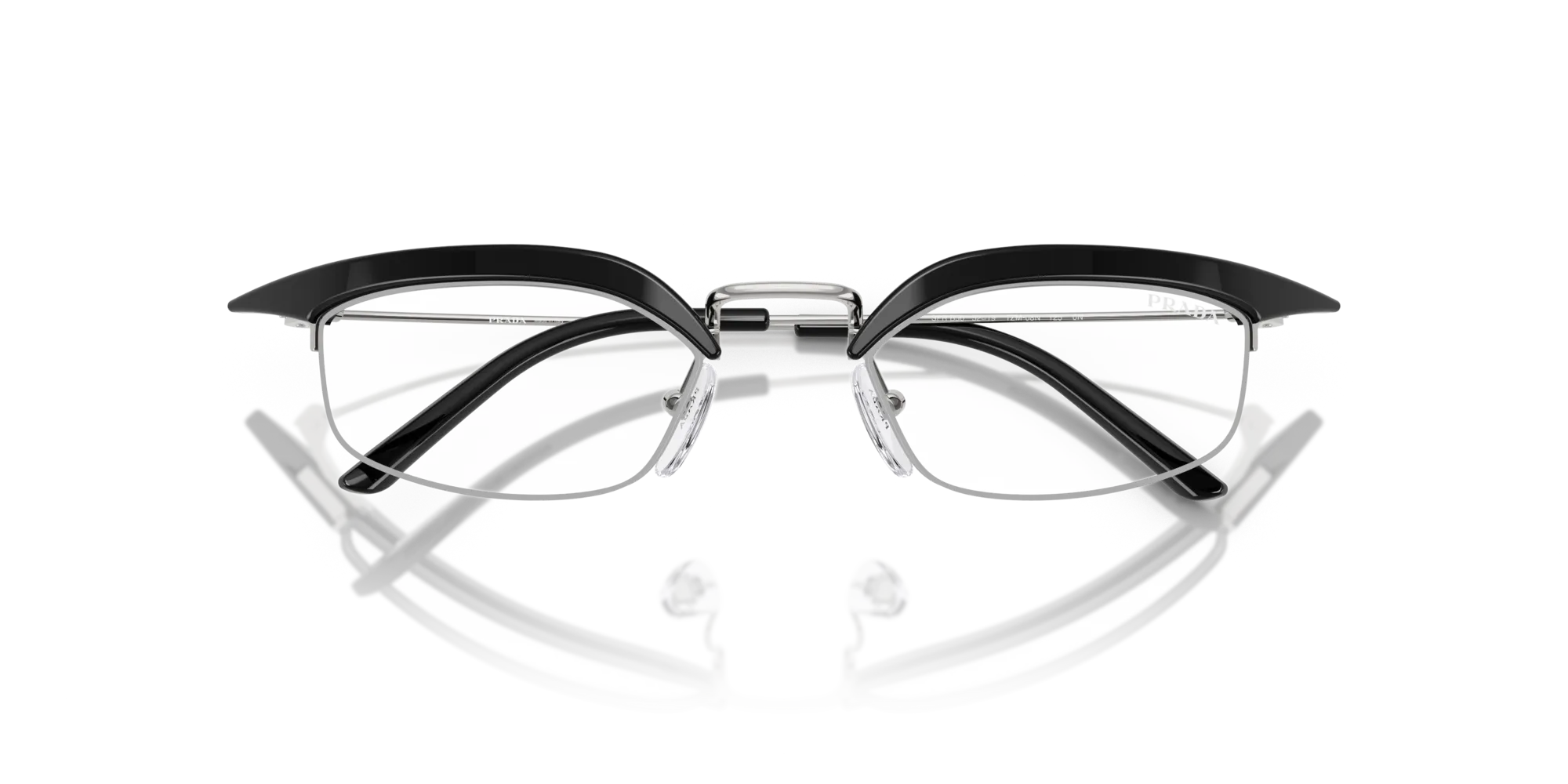 Prada PR B50S TZM08N Occhiali da sole Metallo Nero Trasparente Squadrata Normale - immagine 2