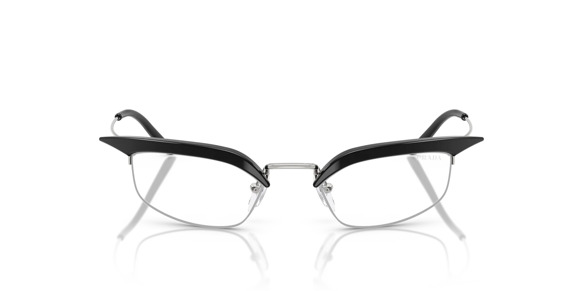 Prada PR B50S TZM08N Occhiali da sole Metallo Nero Trasparente Squadrata Normale - immagine 3