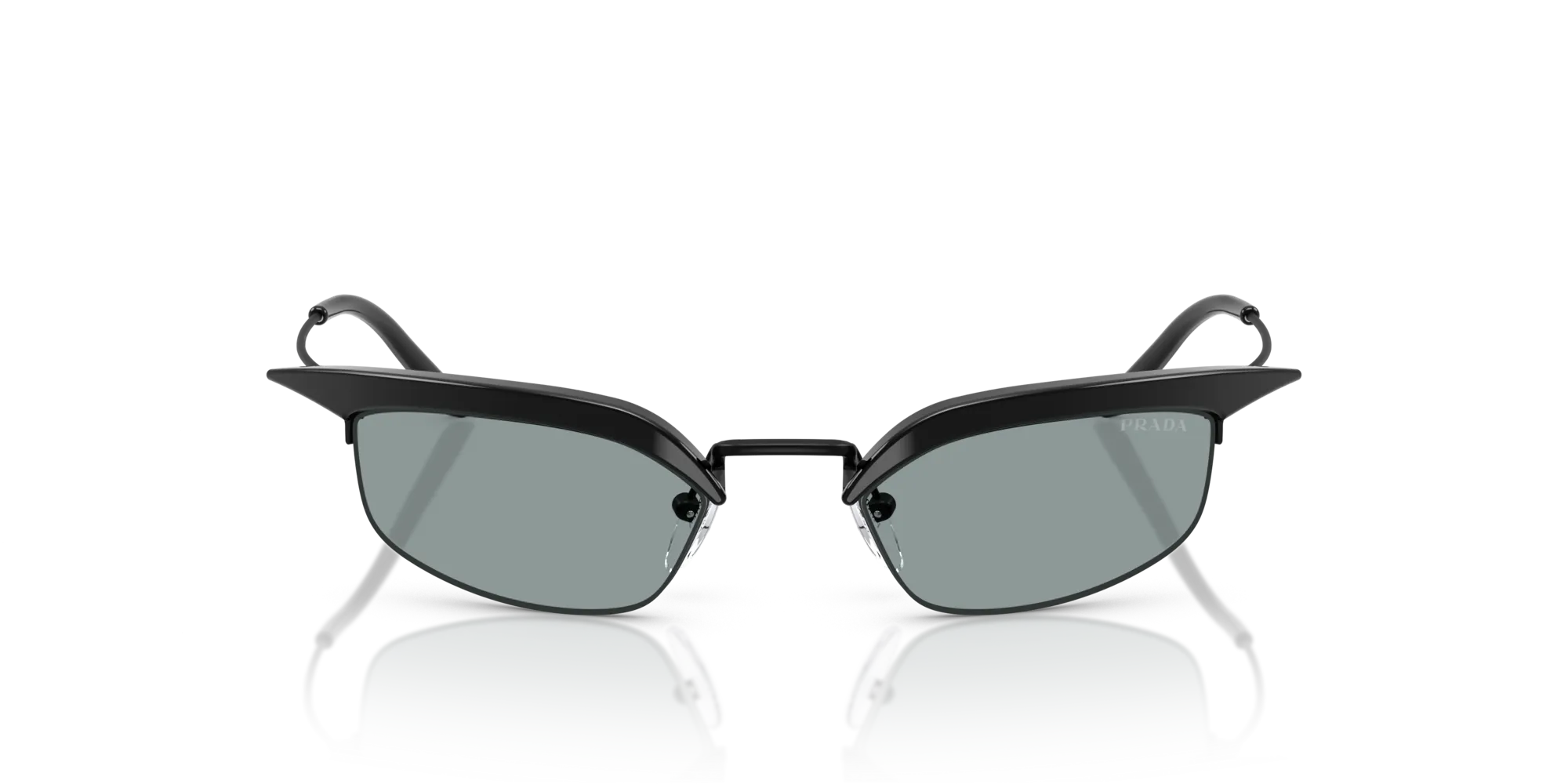 Prada PR B50S 1AB3C2 Occhiali da sole Metallo Nero Grigio Squadrata Normale - immagine 3