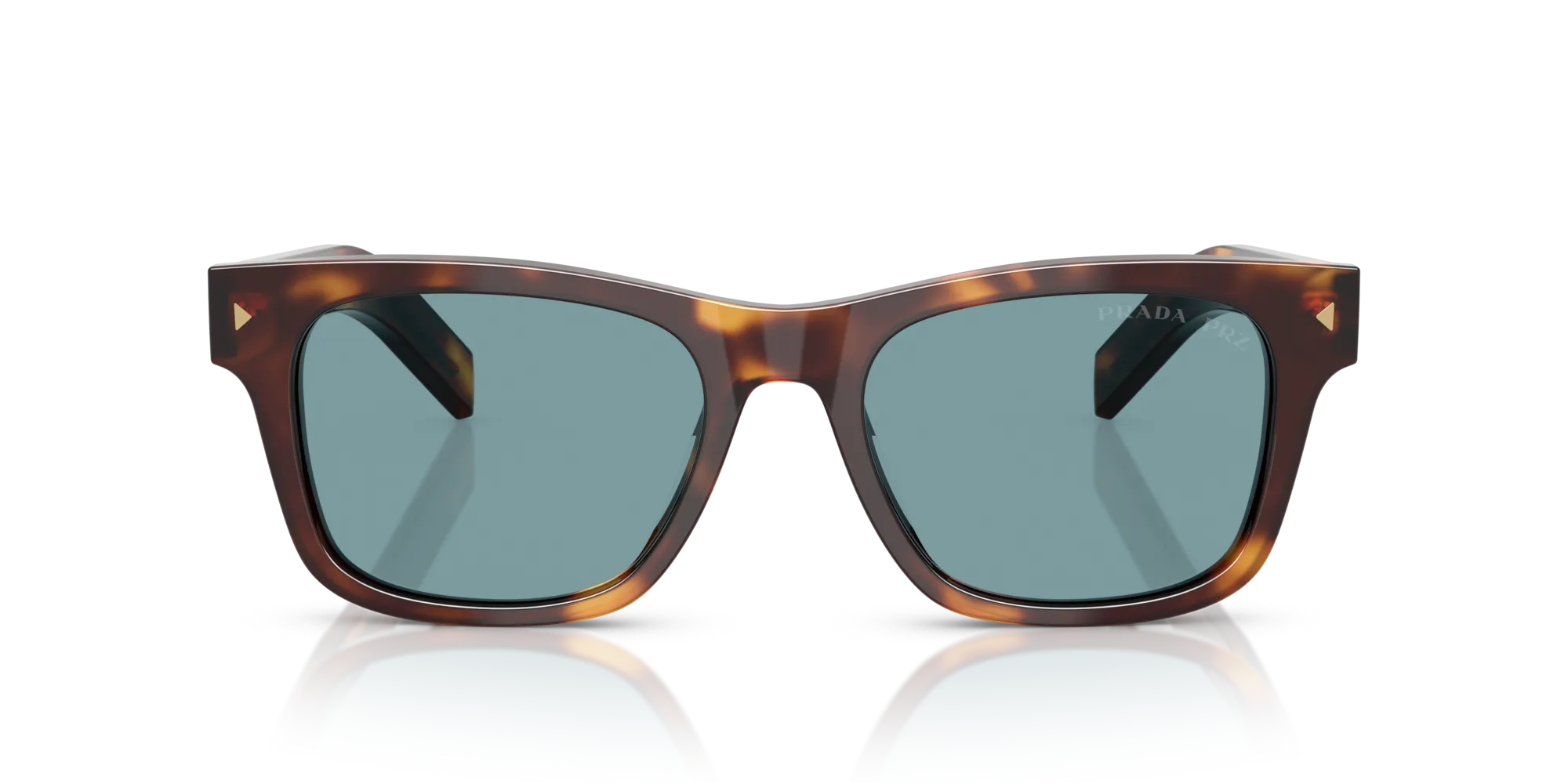 Prada PR A17S 15W04D Occhiali da sole Acetato Tartaruga Verde Squadrata Polarizzata - immagine 3