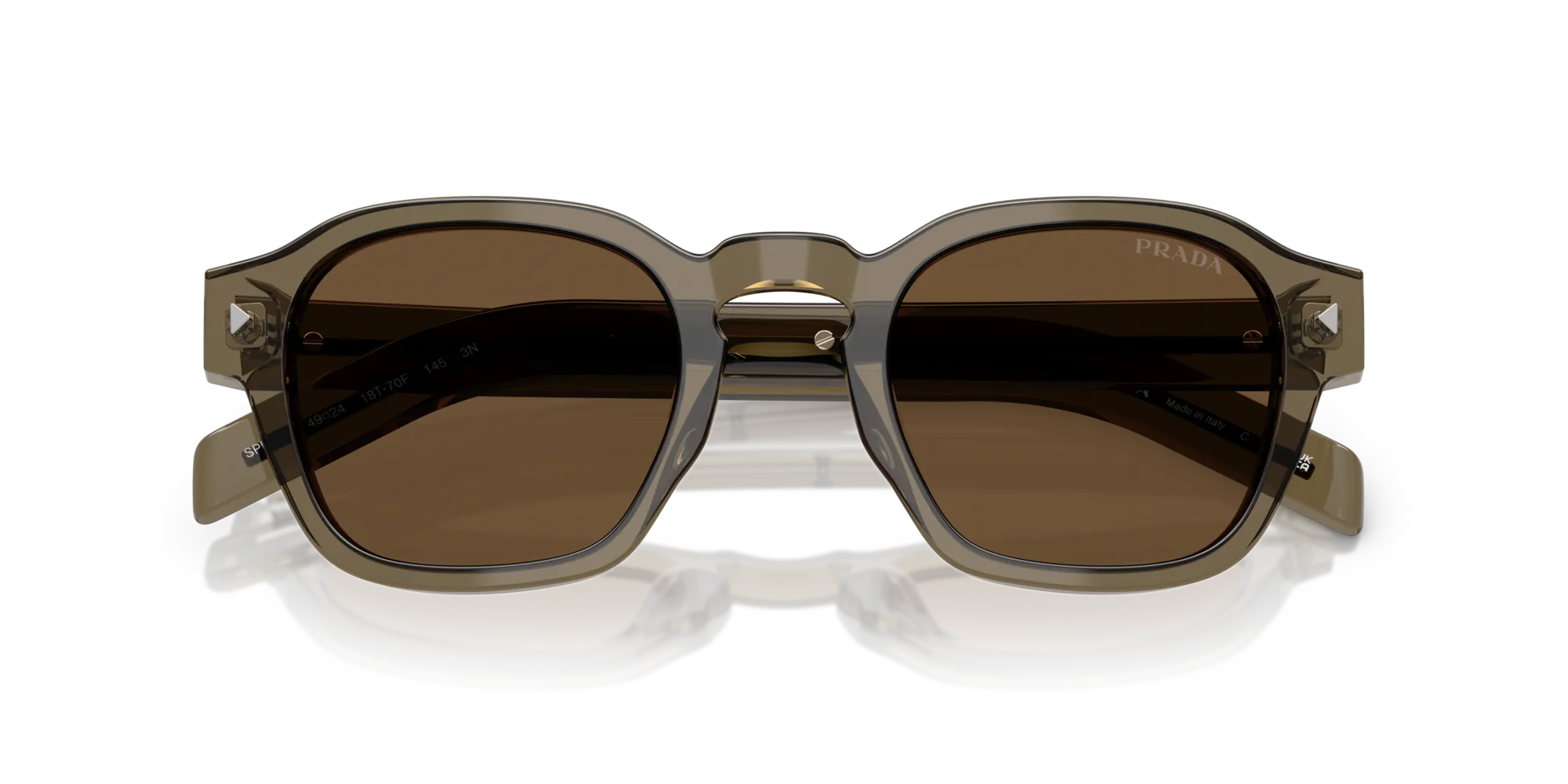 Prada PR A16S 18T70F Occhiali da sole Acetato Marrone Marrone Pantos Normale - immagine 2
