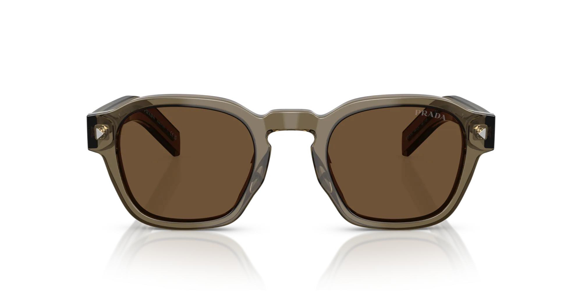 Prada PR A16S 18T70F Occhiali da sole Acetato Marrone Marrone Pantos Normale - immagine 3
