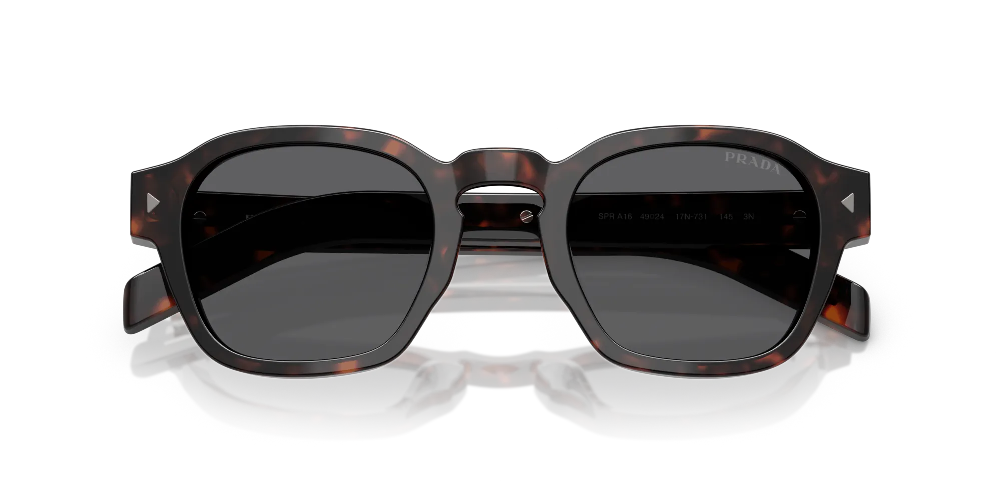 Prada PR A16S 17N731 Occhiali da sole Acetato Tartaruga Grigio Pantos Normale - immagine 2