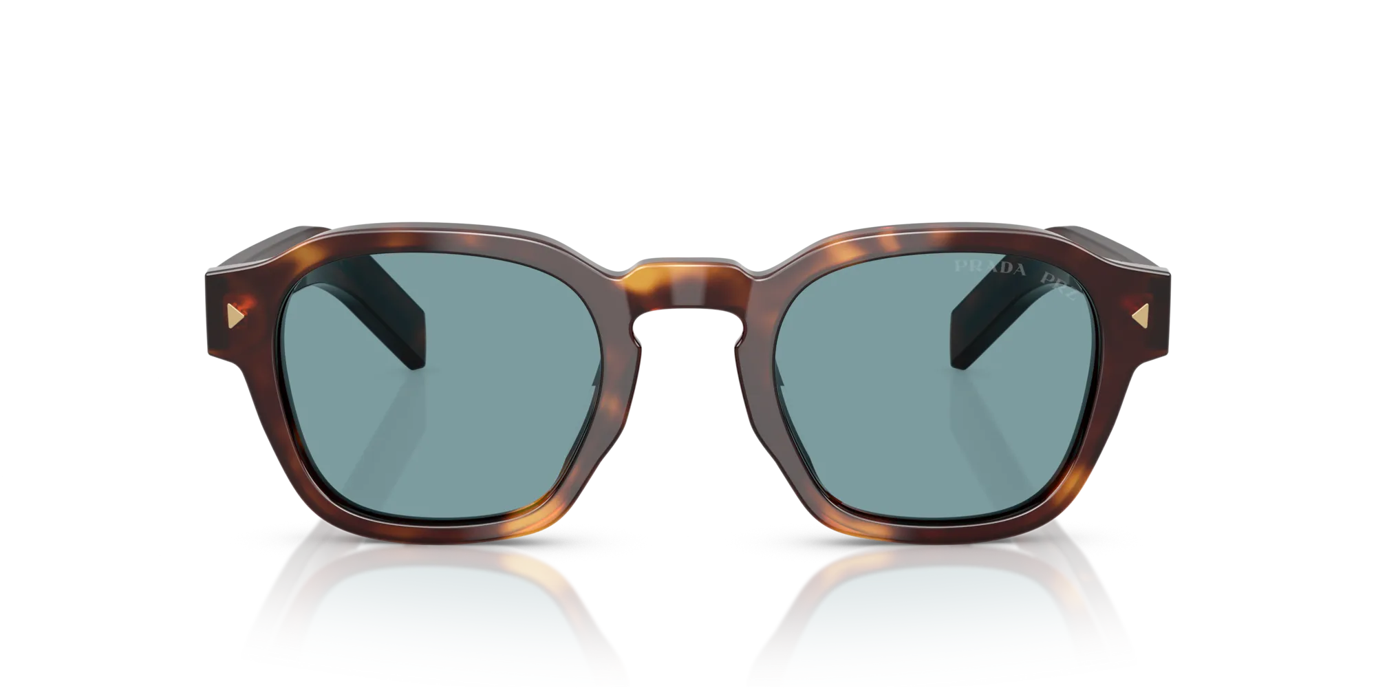 Prada PR A16S 15W04D Occhiali da sole Acetato Tartaruga Verde Pantos Polarizzata - immagine 3