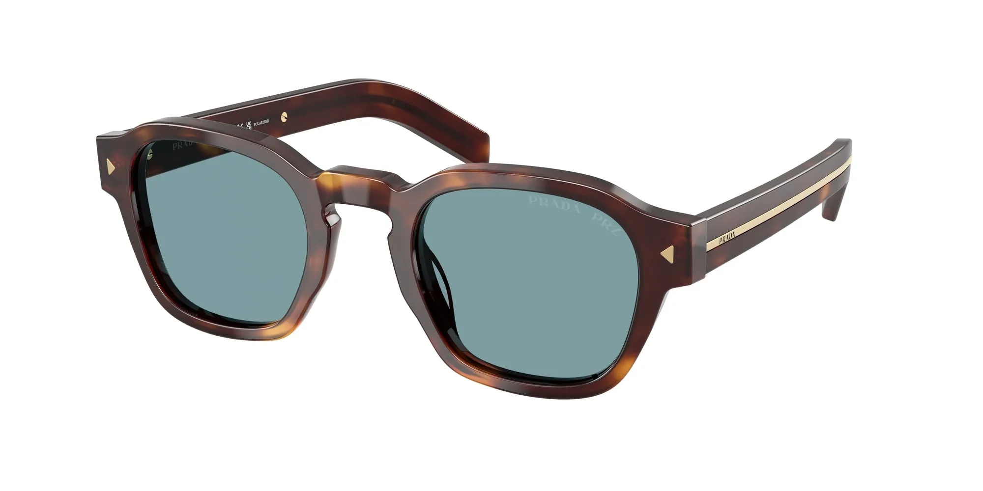 Prada PR A16S 15W04D Occhiali da sole Acetato Tartaruga Verde Pantos Polarizzata - immagine 1
